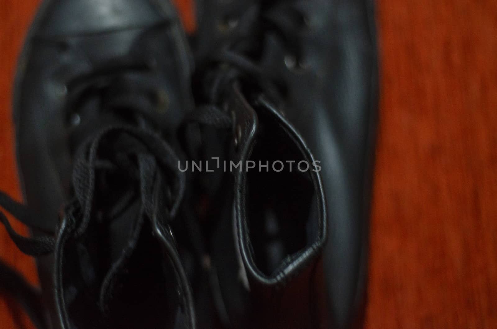 Old Black Leather Stylish Shoes, Vintage, Fashion by Hasilyus