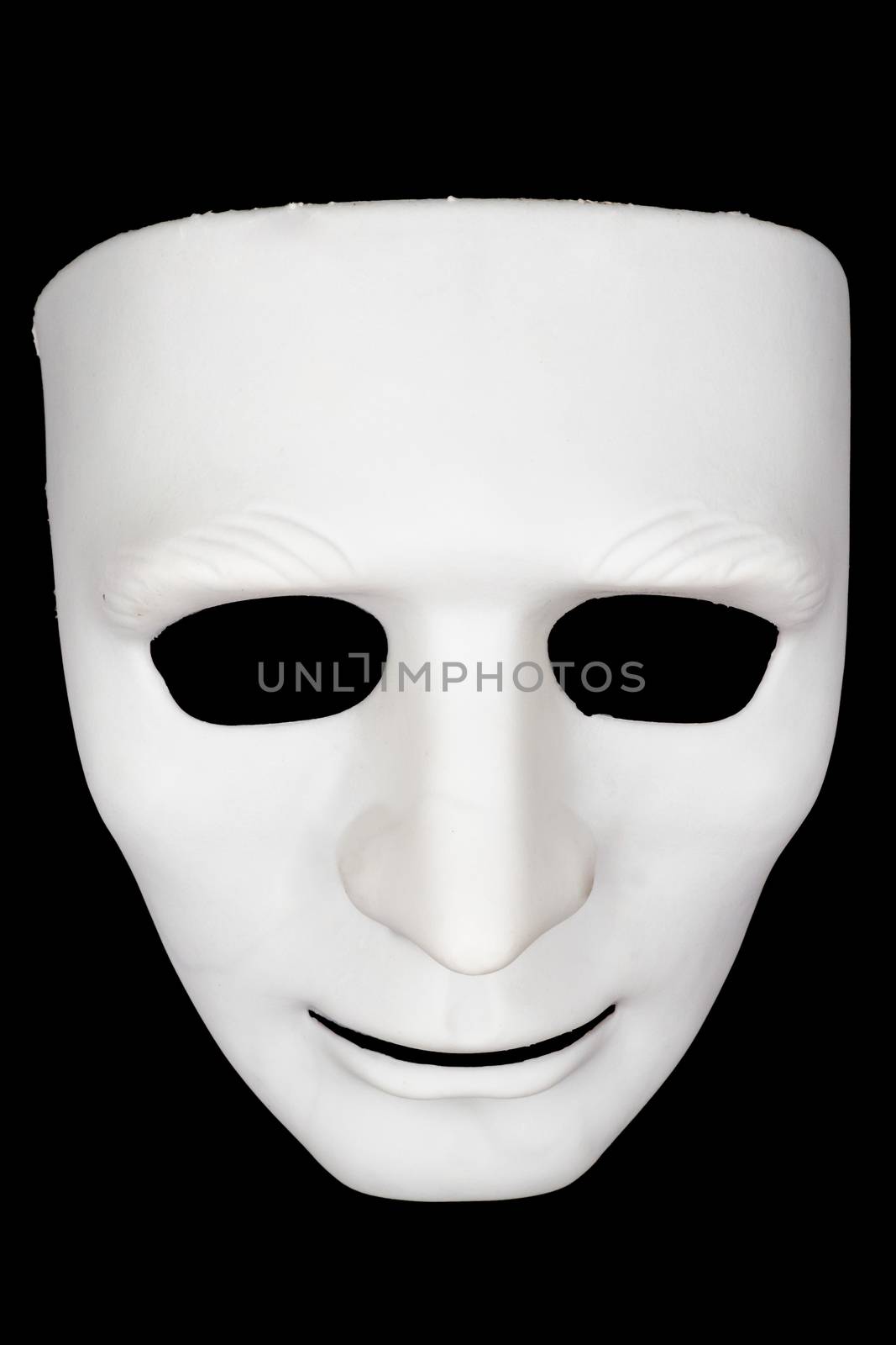 White mask on black background. by ronnarong