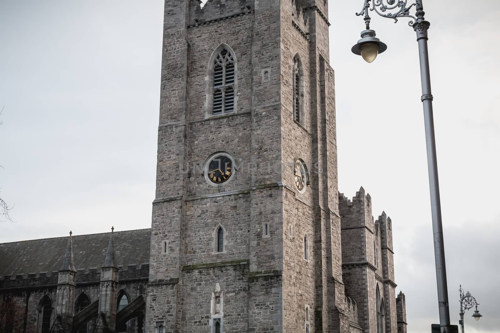 architectural detail of St Patrick's Cathedral, Dublin Ireland.