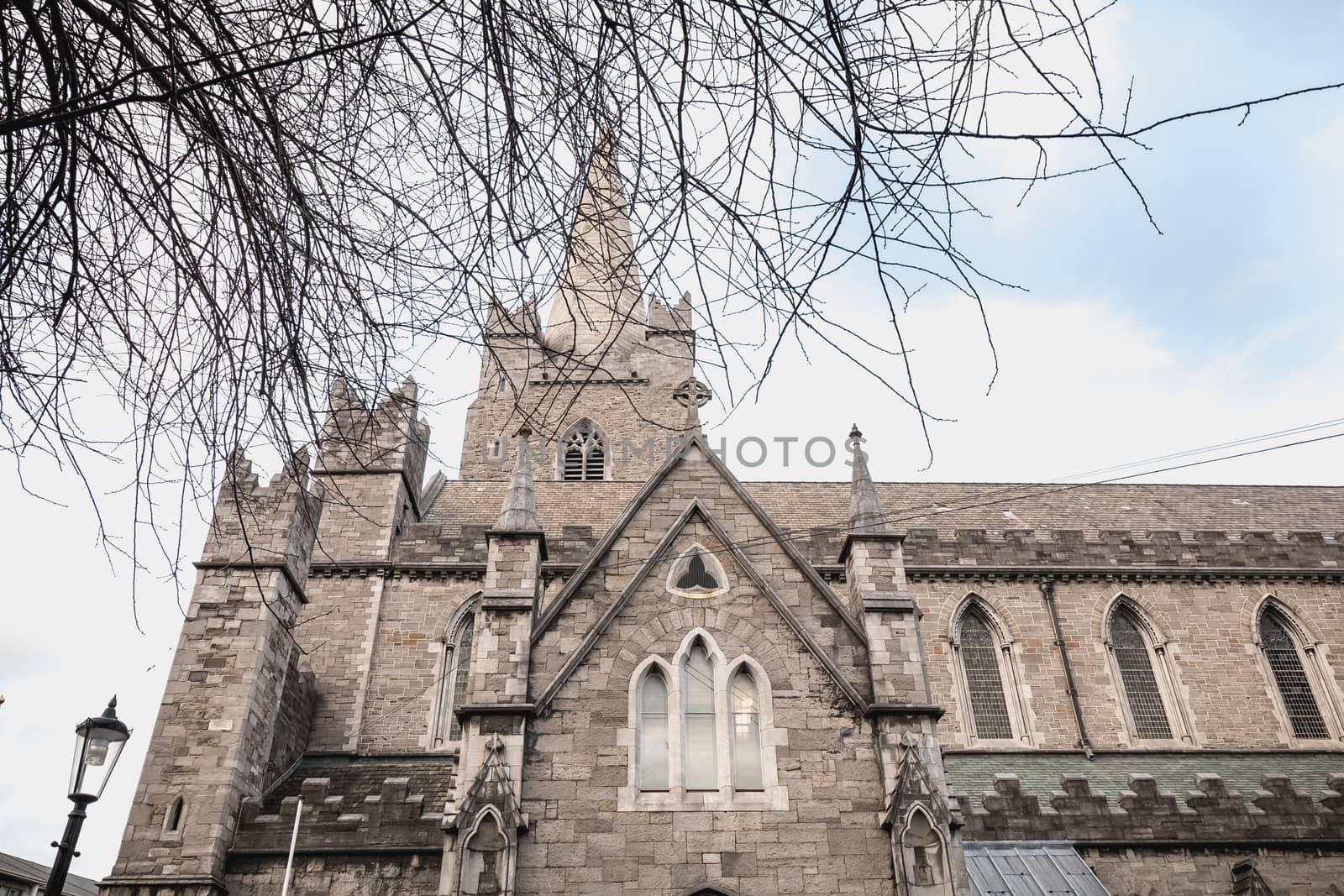 architectural detail of St Patrick's Cathedral, Dublin Ireland.