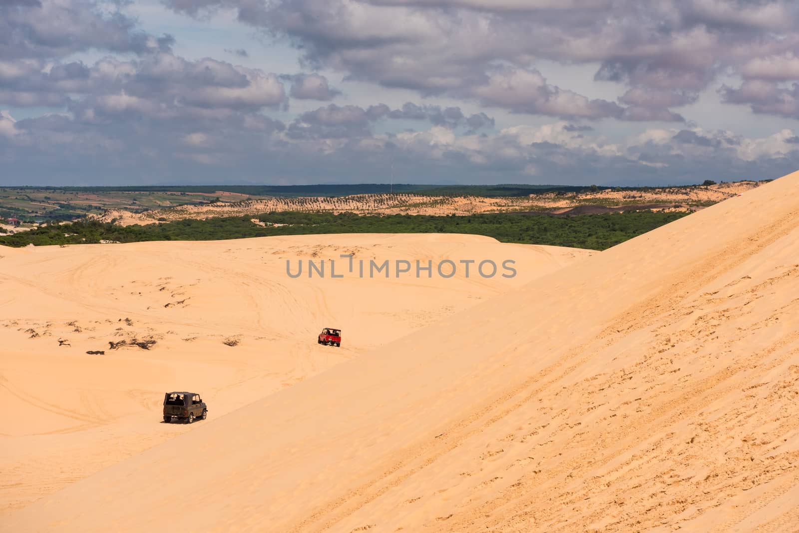 Yellow sand dunes in Mui Ne is a popular tourist destination of Vietnam