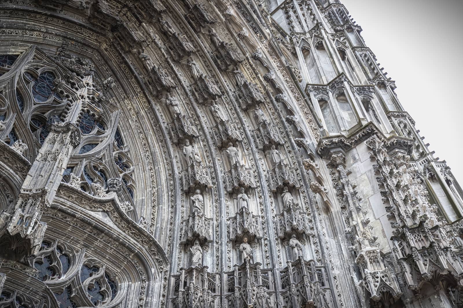 architectural detail of the Roman Catholic cathedral Saint Gatie by AtlanticEUROSTOXX