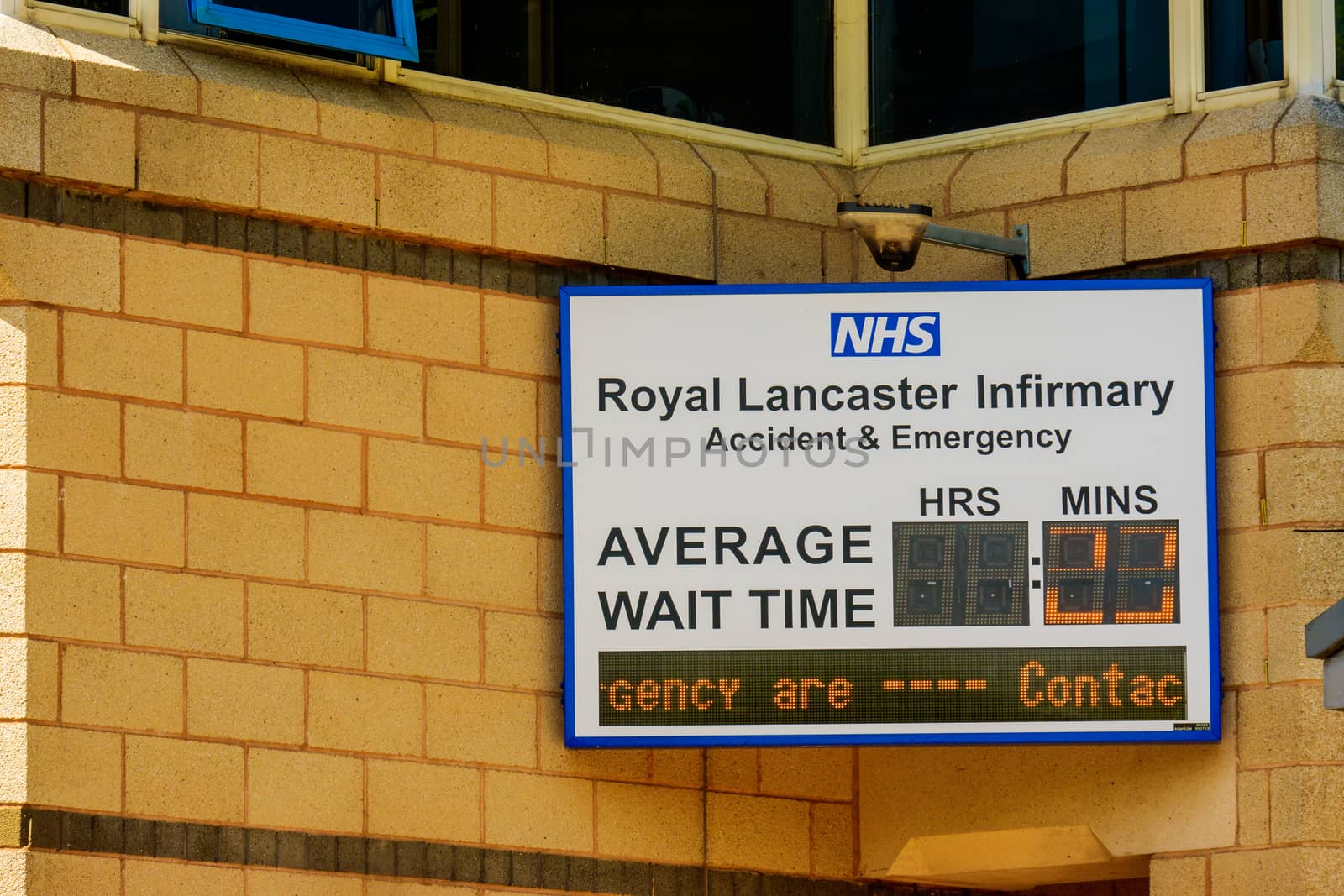 Lancaster UK 30 May 2020 Waiting time at Emergency department Lancaster Hospital