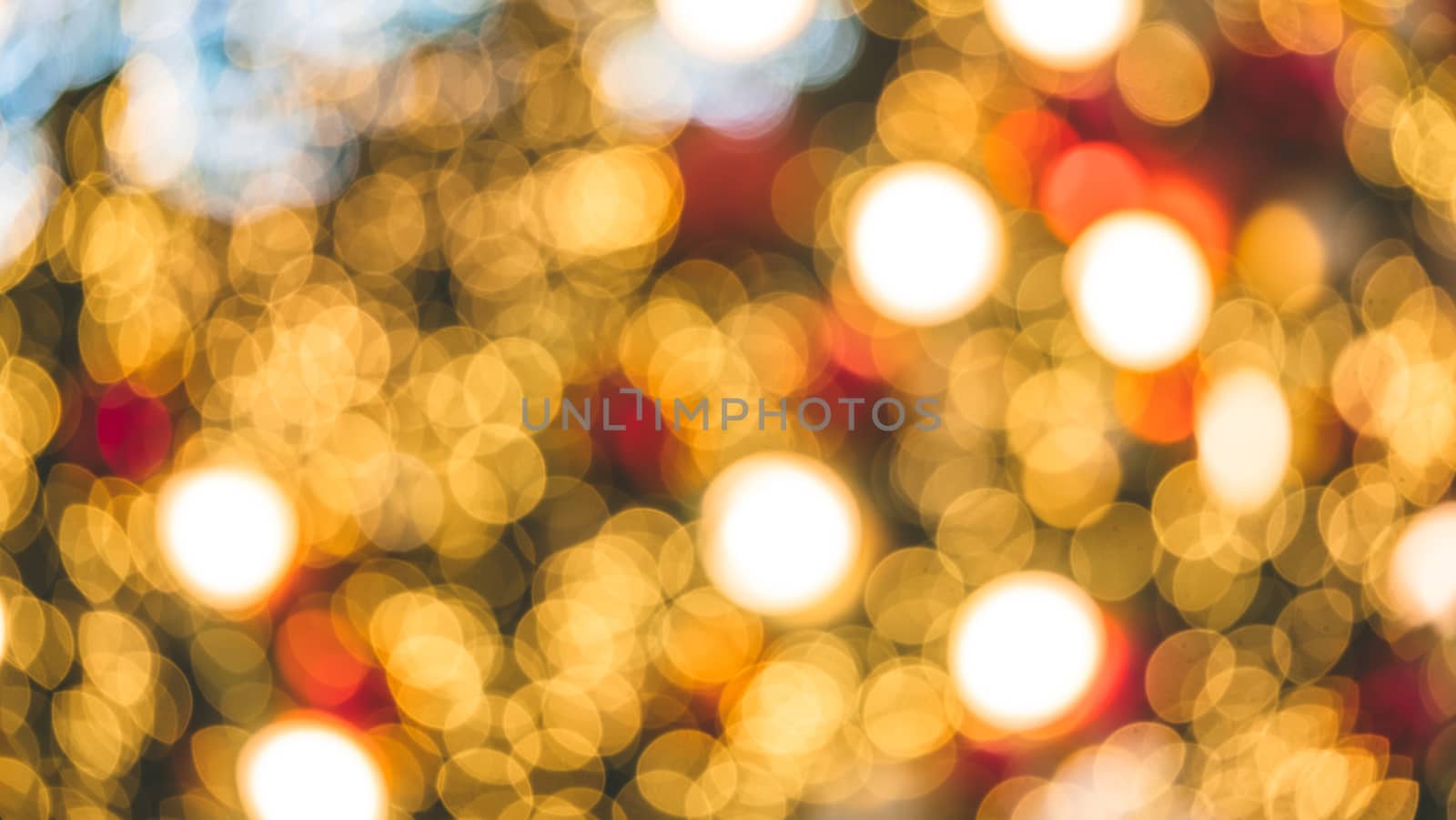 Defocused Christmas lights bokeh background.