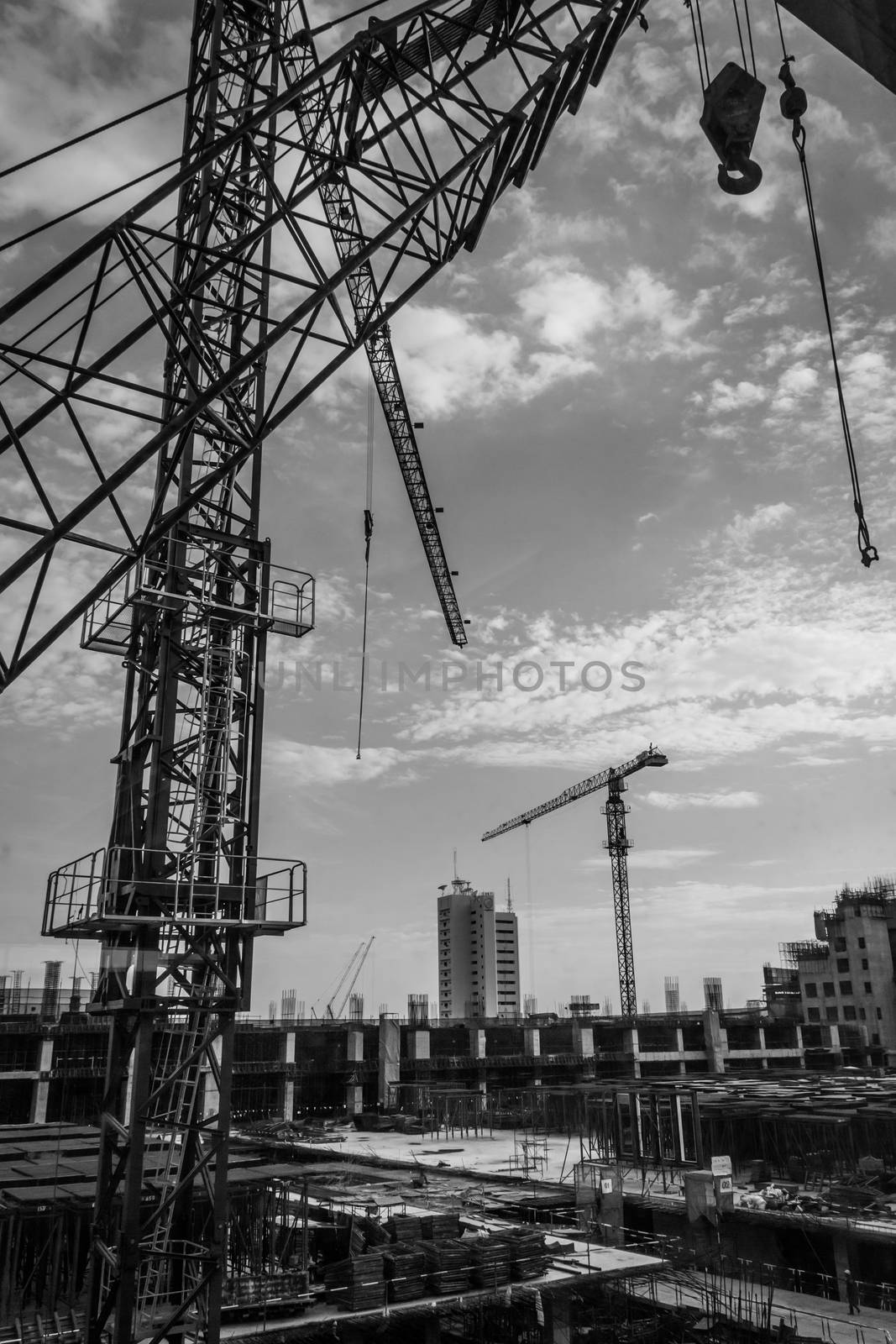 The building construction site by ronnarong