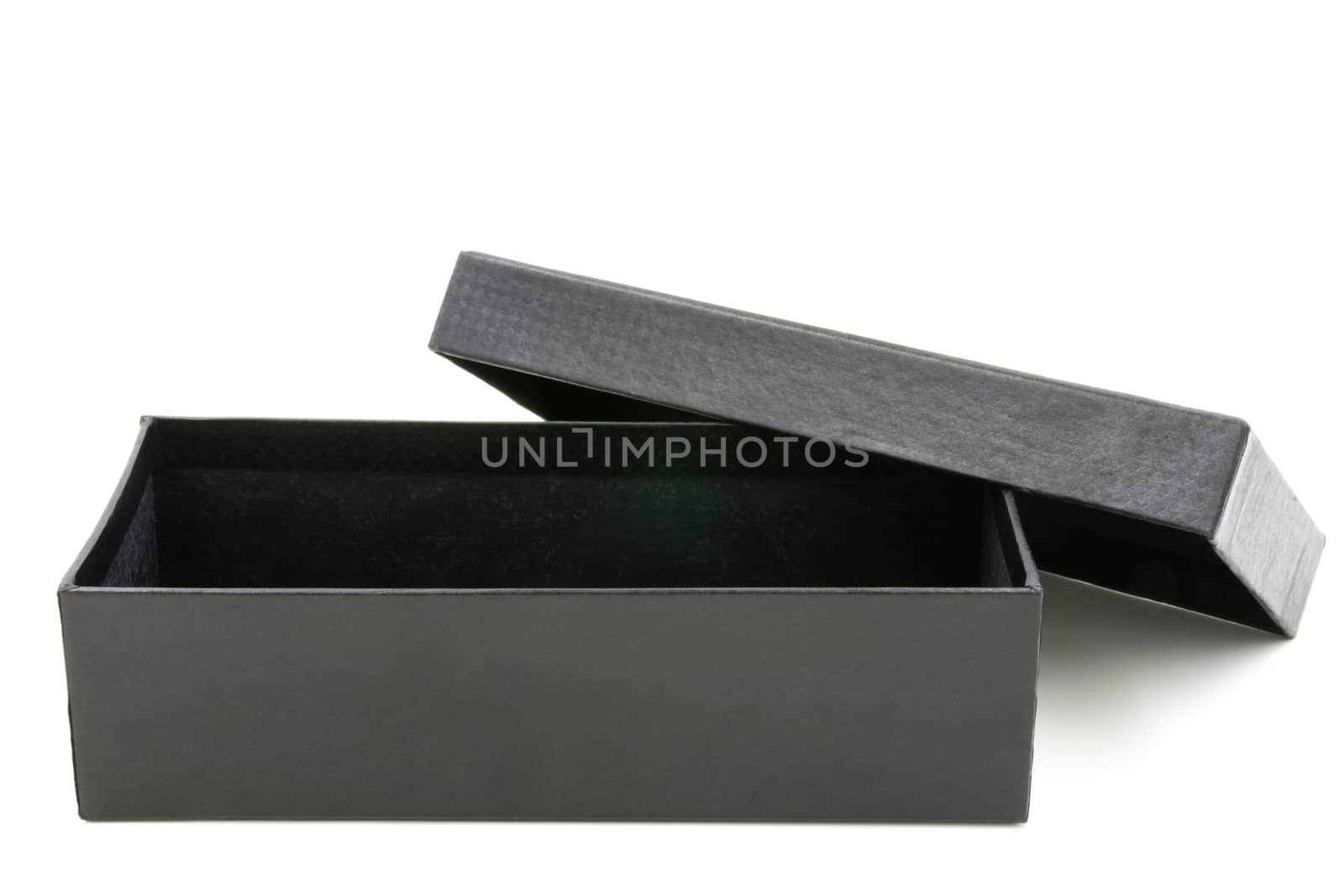 empty black box on white background by ronnarong