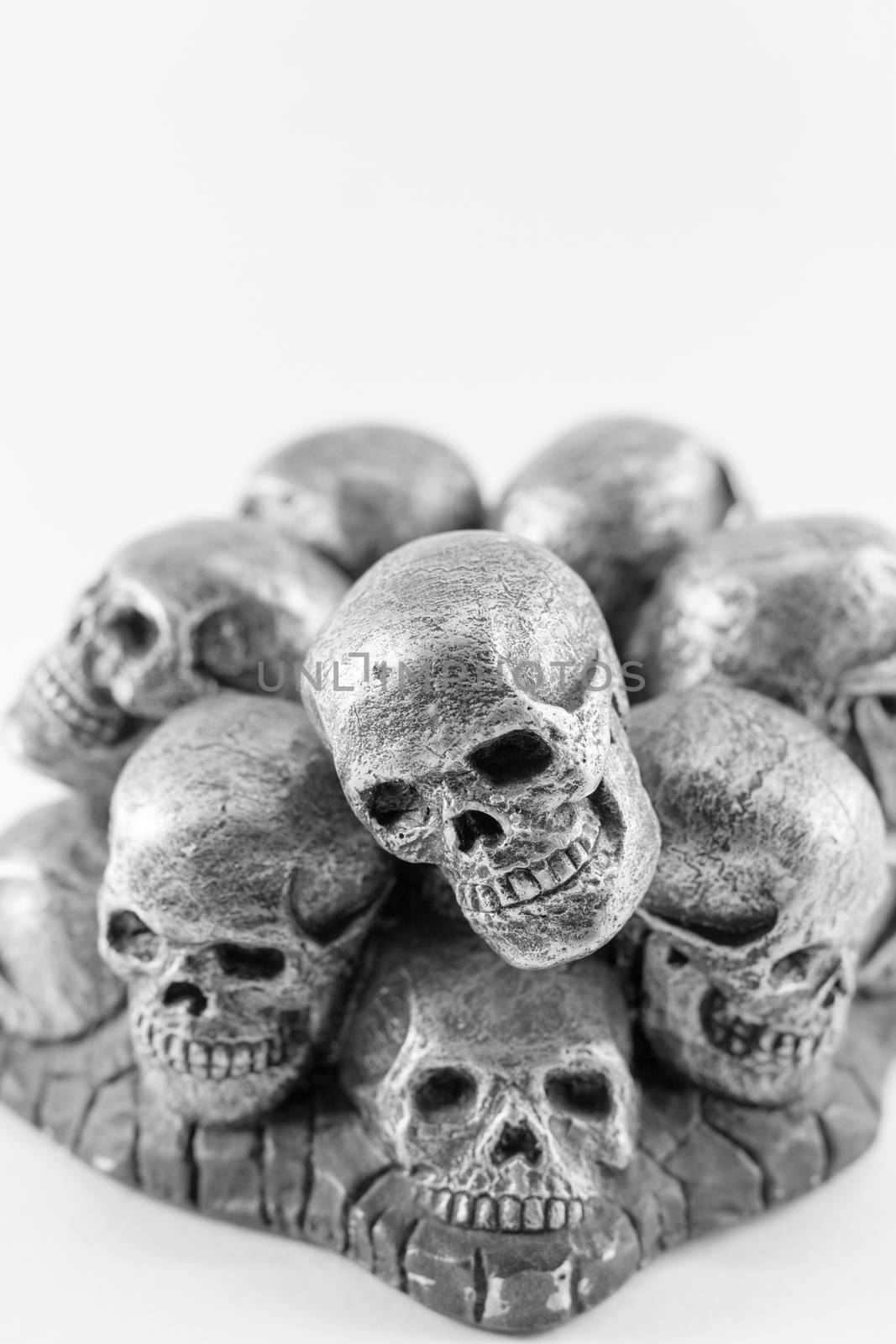 Simulation human skull on White Background by ronnarong