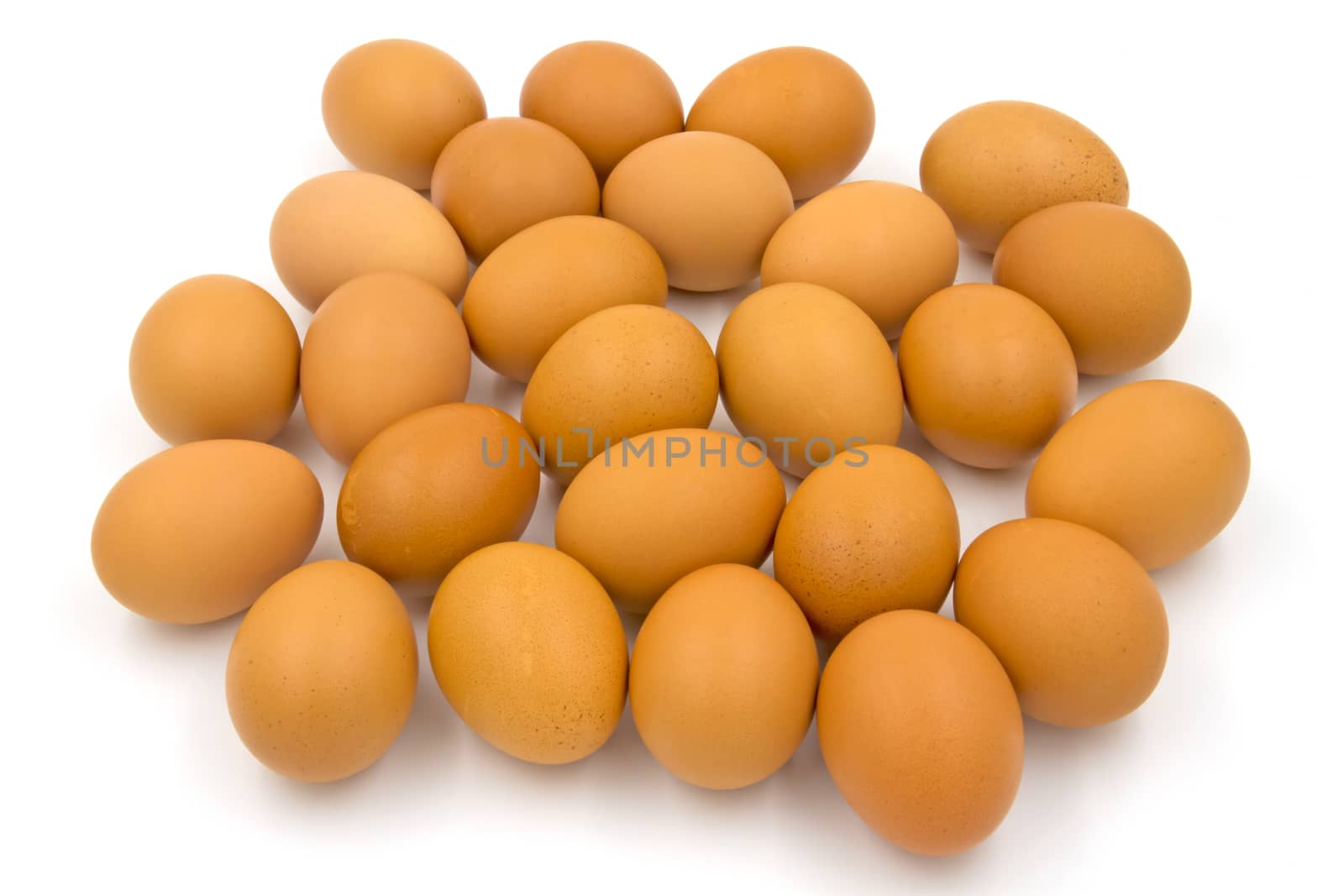 Eggs isolated on white background by ronnarong