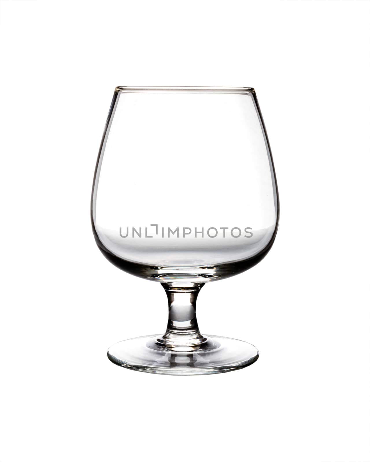 Empty glass isolated on a white background