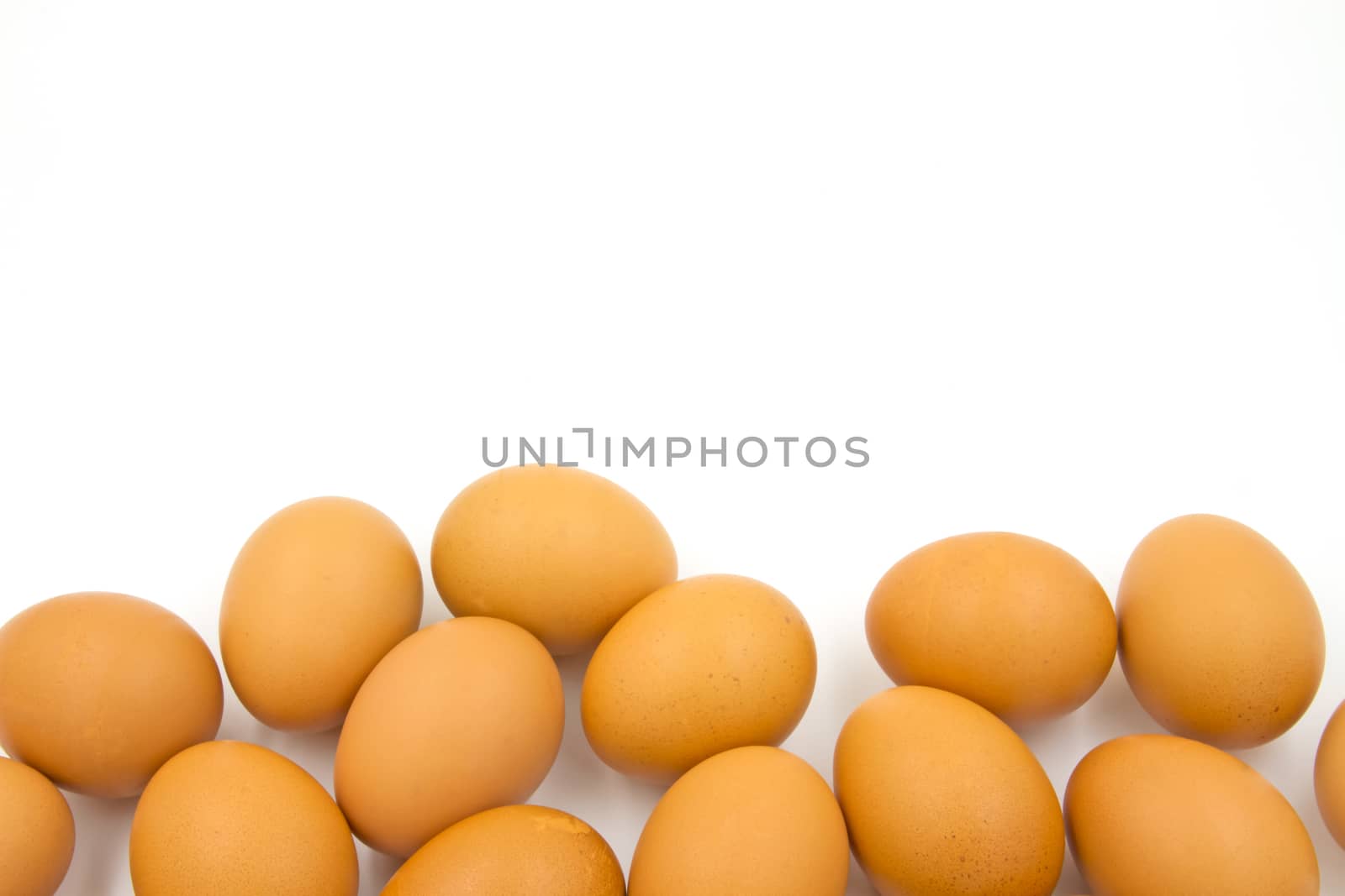 Eggs isolated on white background by ronnarong