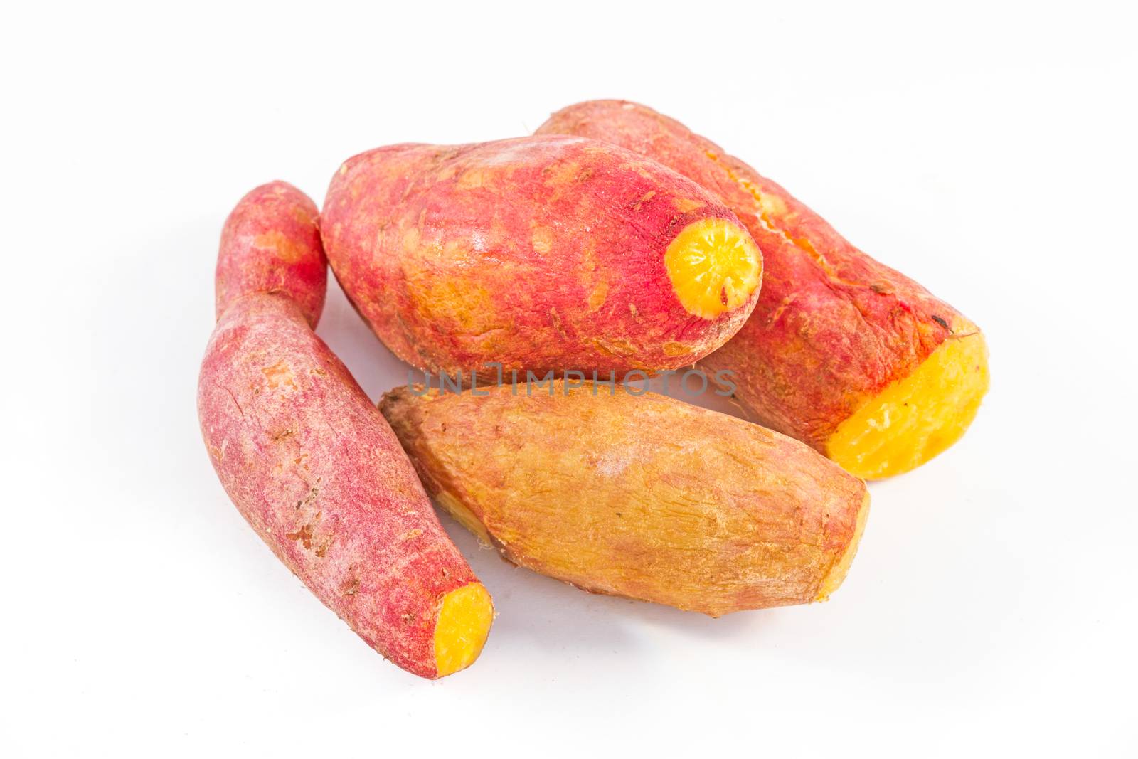 Sweet potato isolated on white background