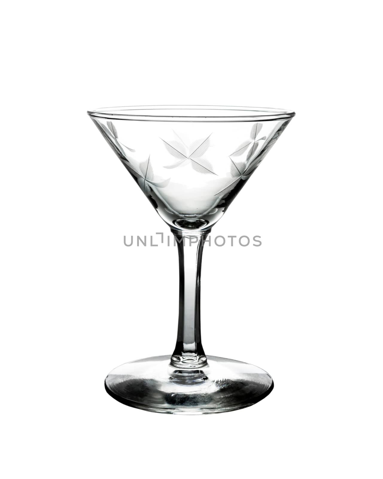Empty glass isolated on a white background by ronnarong