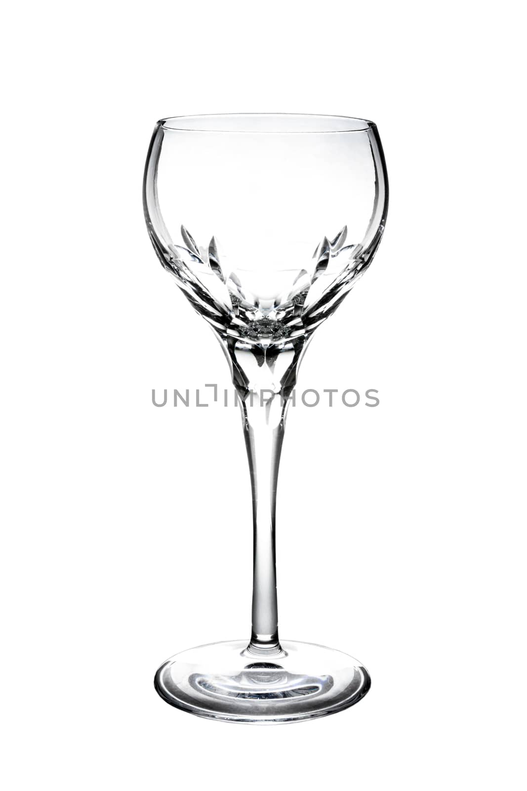 Empty glass isolated on a white background