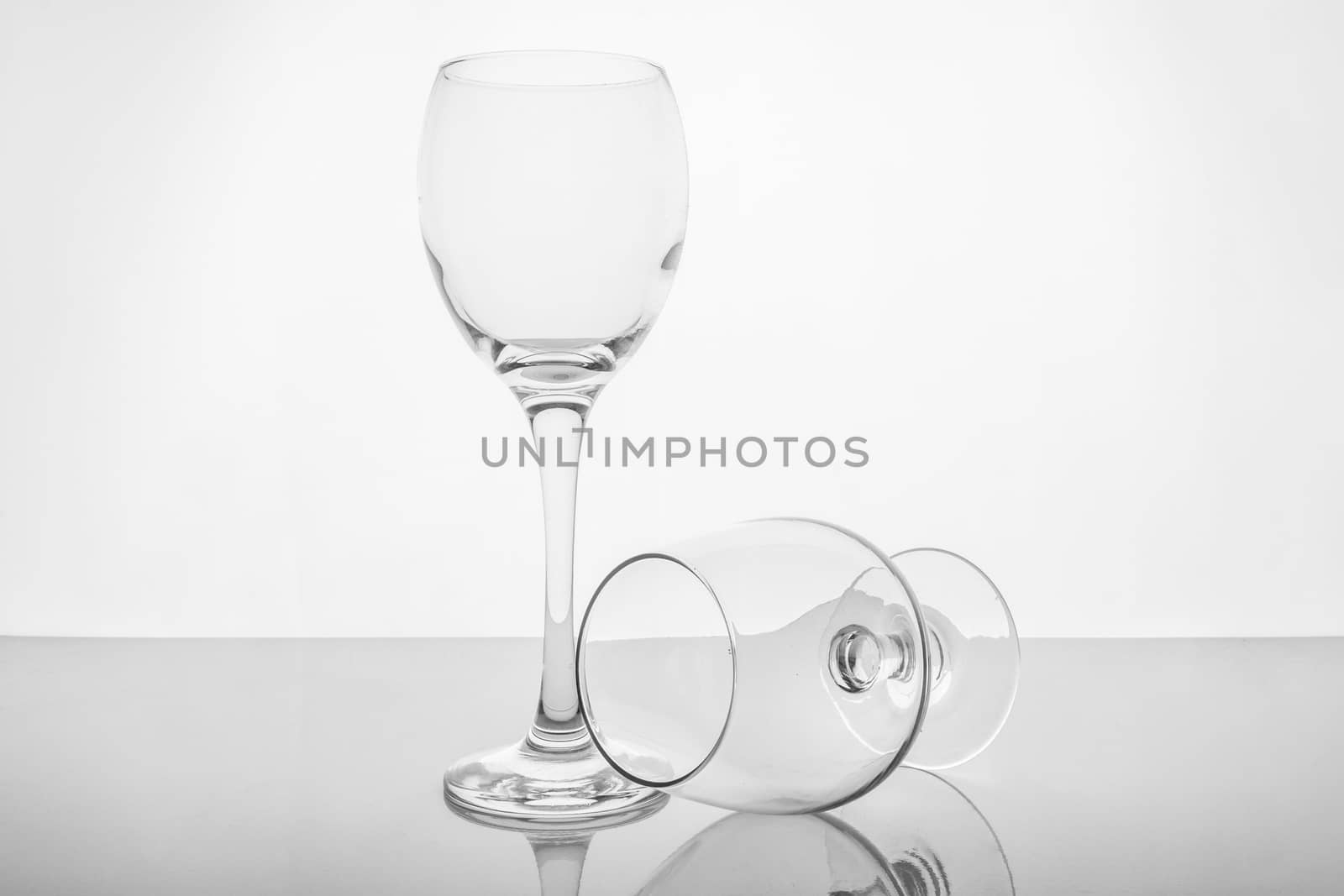 Collage of empty glasses