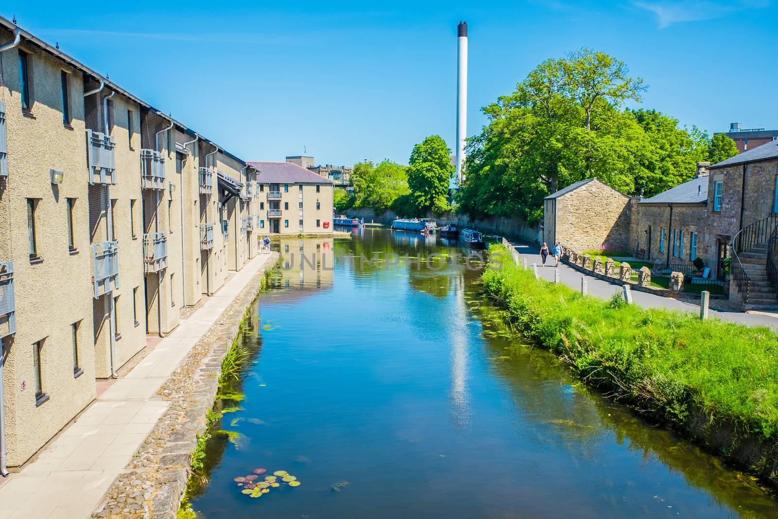 Lancaster canal in Lancaster near hospital United Kingdom