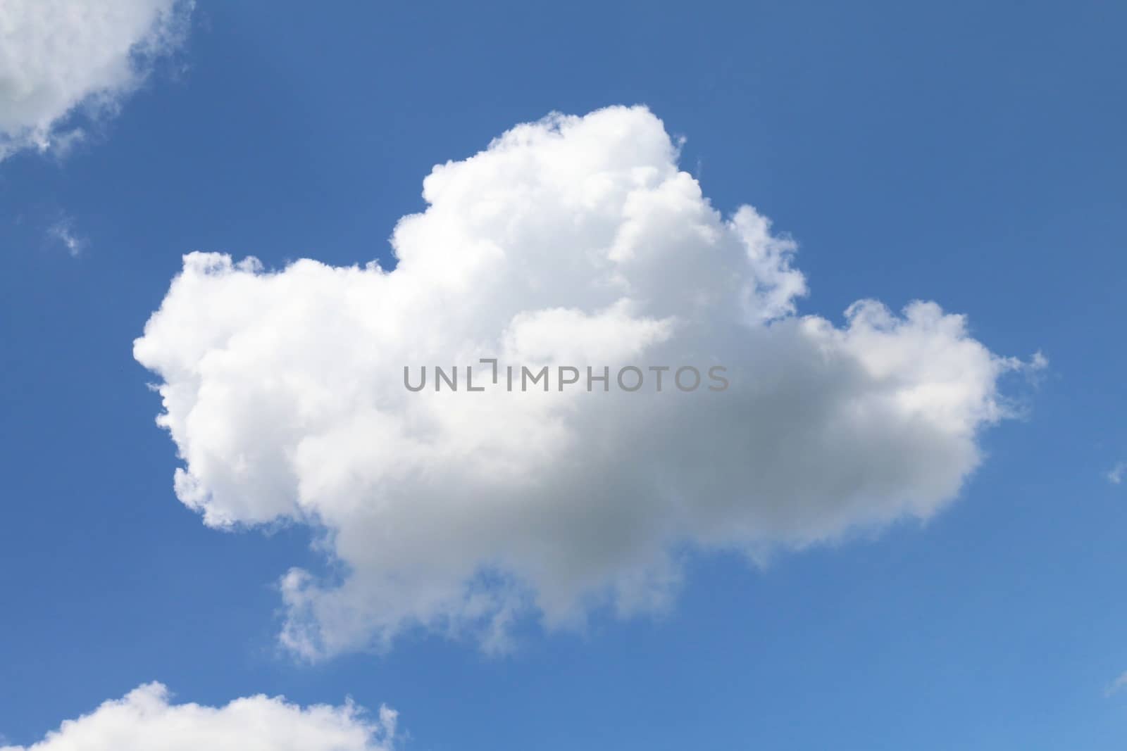 big cloud on sky clear, isolated of one cloud beautiful on sky background