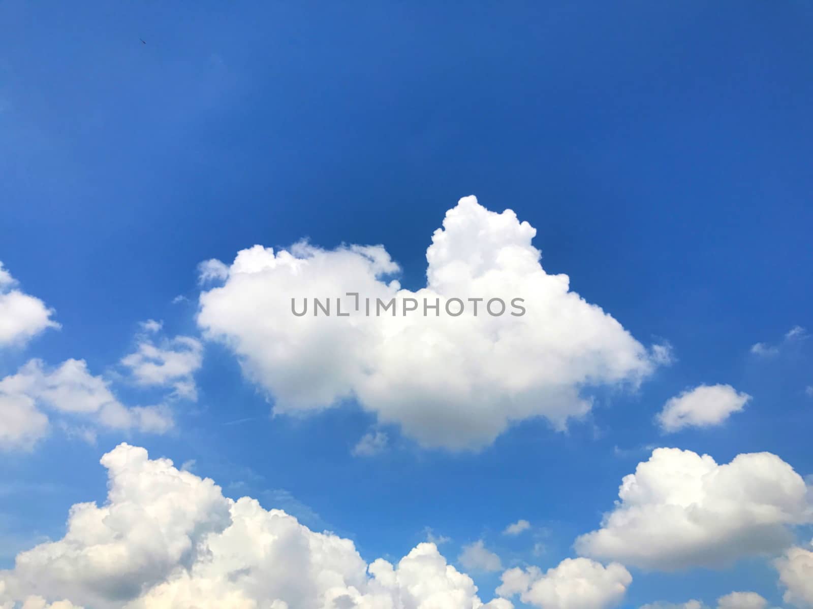 Sky Big beautiful clouds in the sky blue by cgdeaw