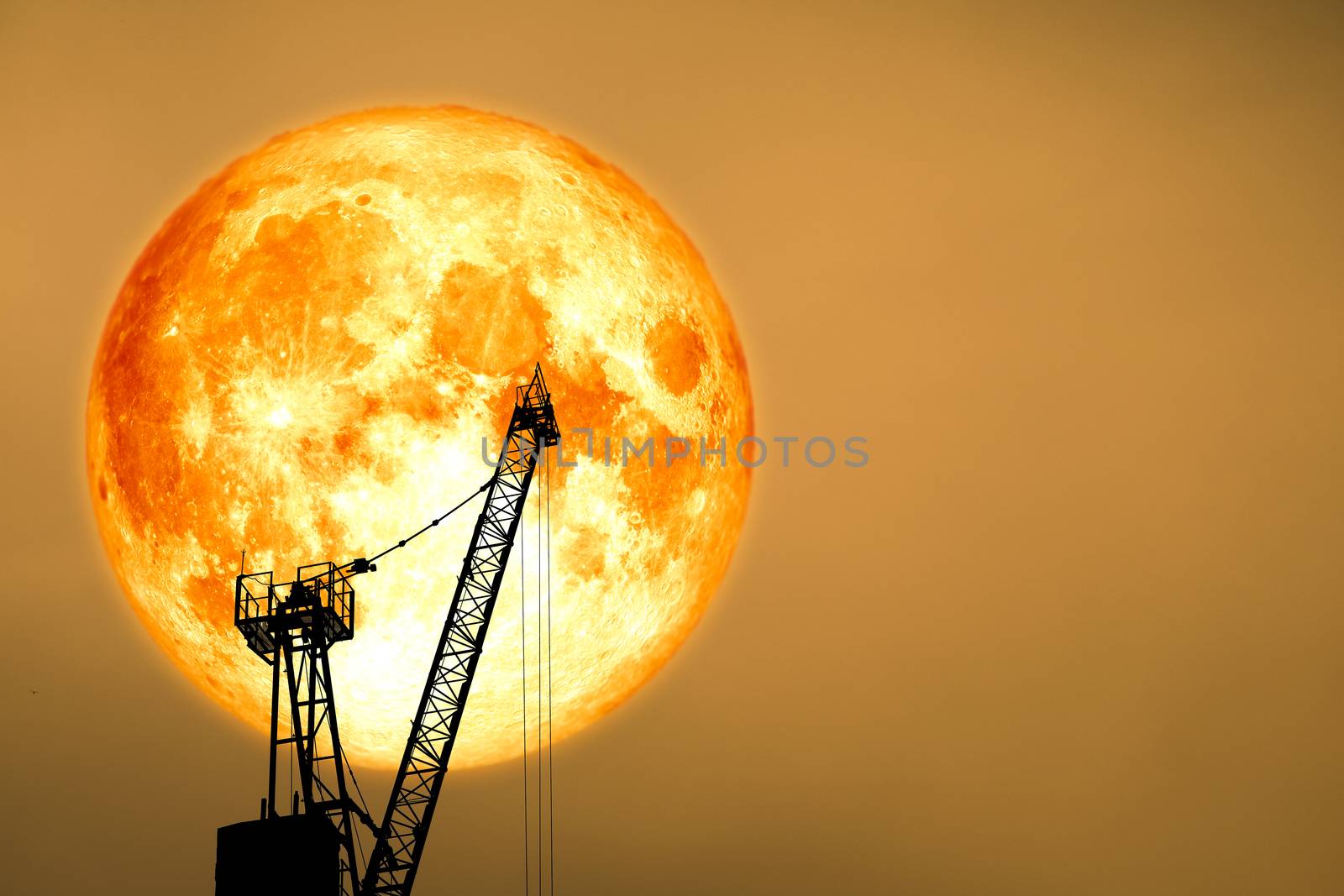 blood moon on colorful cloud and on night sky, Elements of this image furnished by NASA