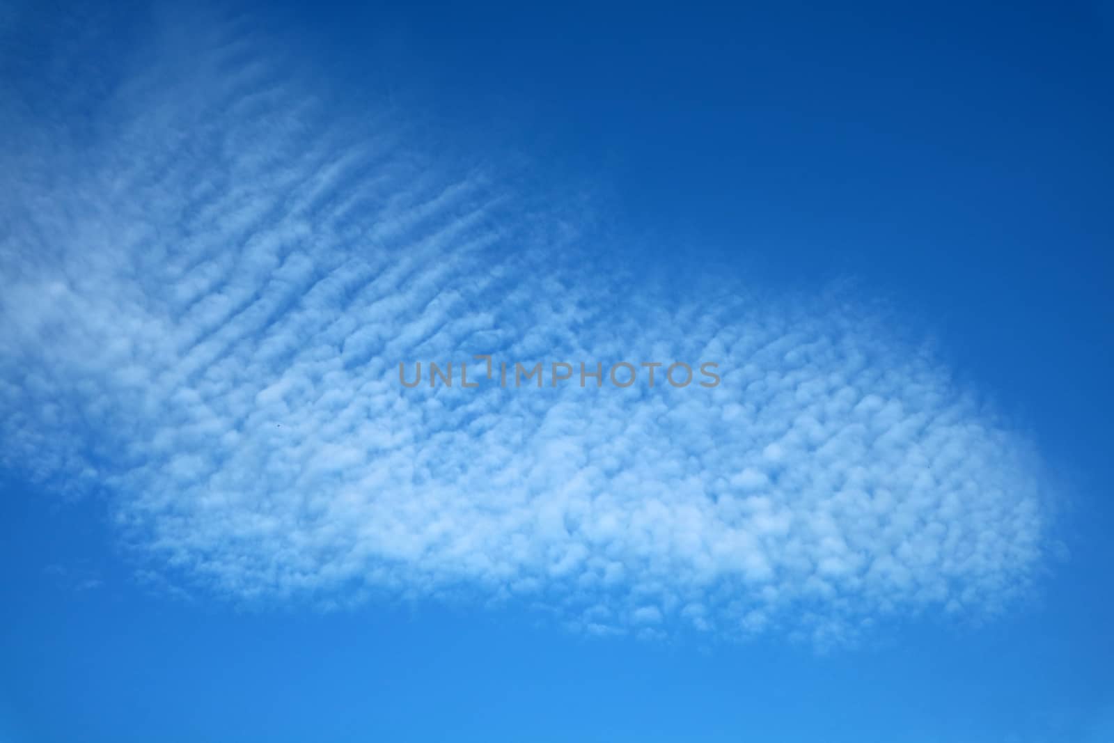 blue sky soft white huge spread cloud sunshine in summer