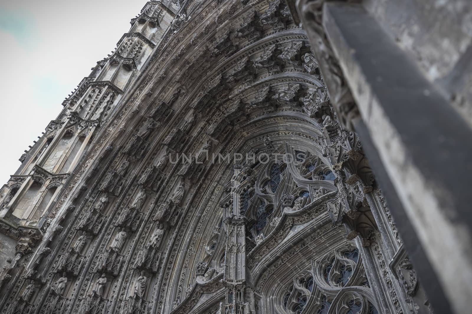 architectural detail of the Roman Catholic cathedral Saint Gatie by AtlanticEUROSTOXX