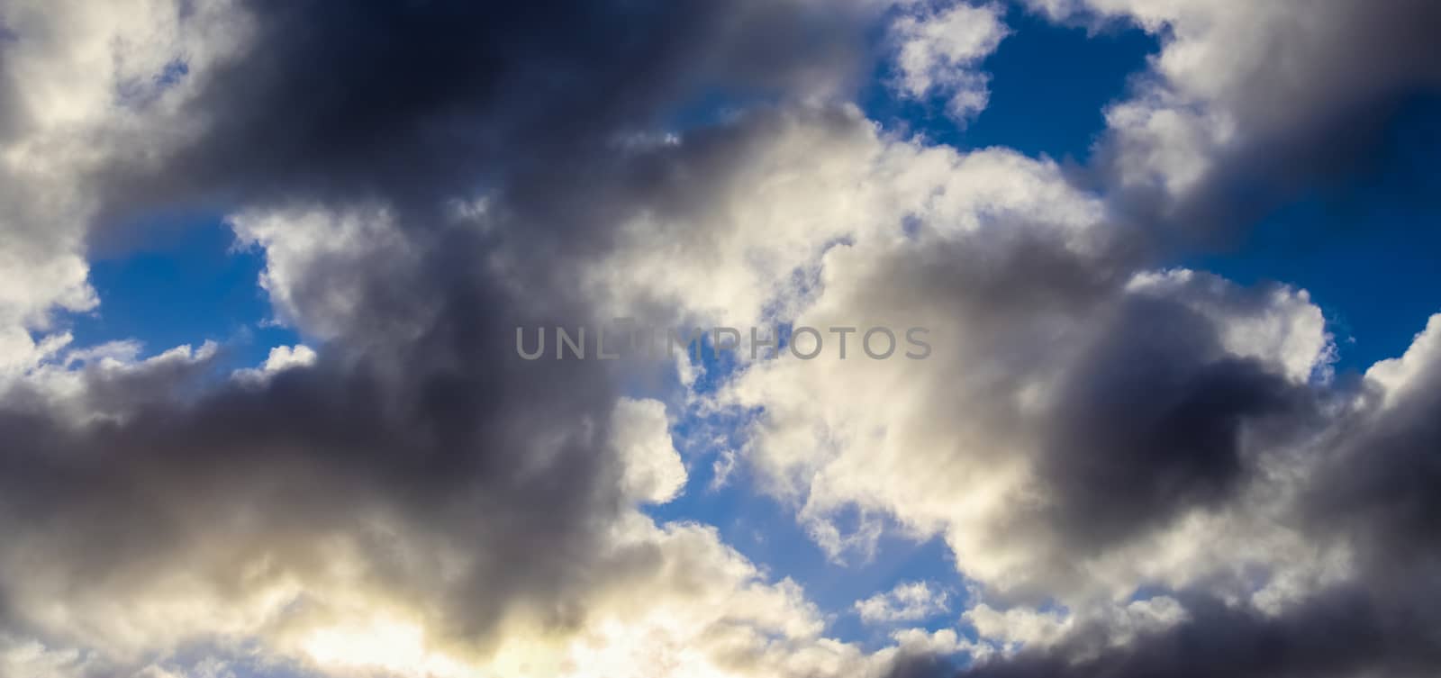 Stunning mixed cloud formation panorama in a summer sky by MP_foto71