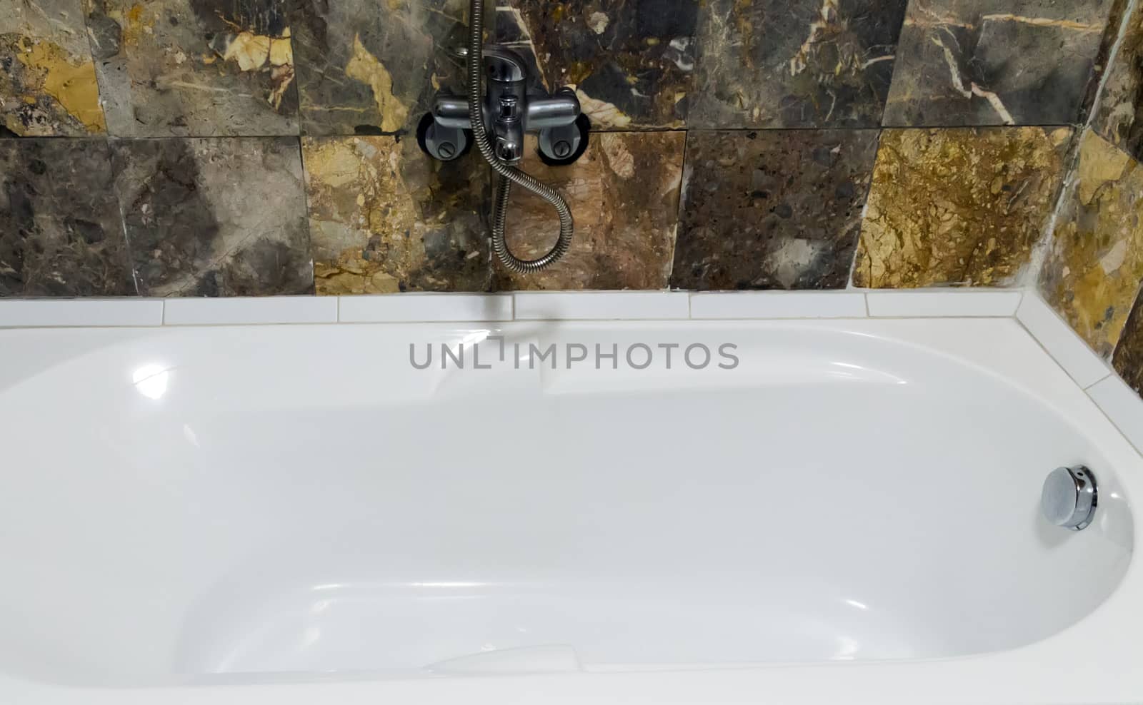 bathroom white bathtub tiles marble ceramic mosaic wall hygiene prevention of coronavirus virus