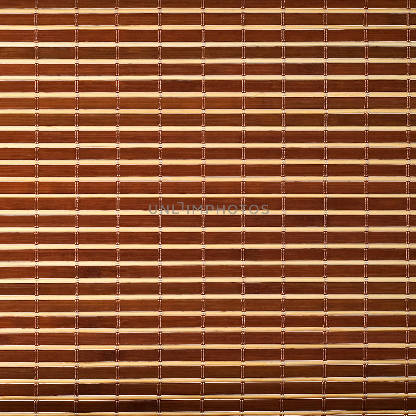 Bamboo mat wooden backgorund Top view