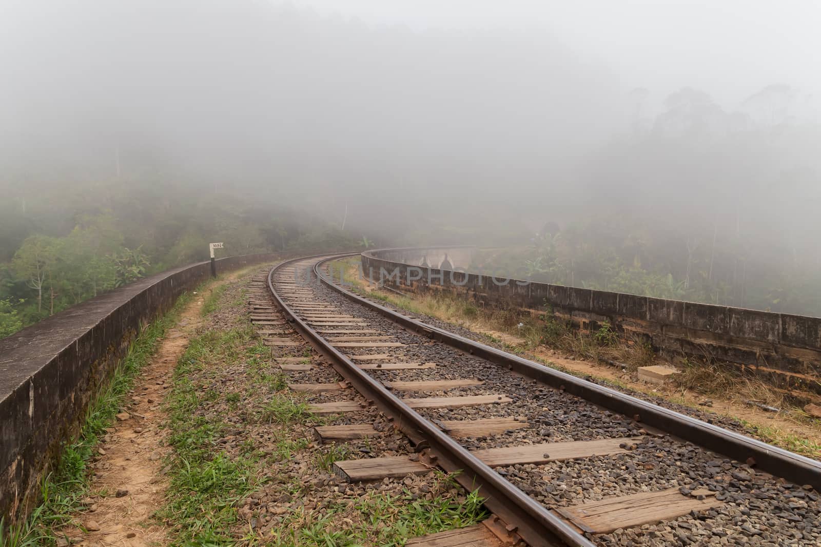 Nine Arch Bridge in between Ella station and Demodara station Sri Lanka Railway