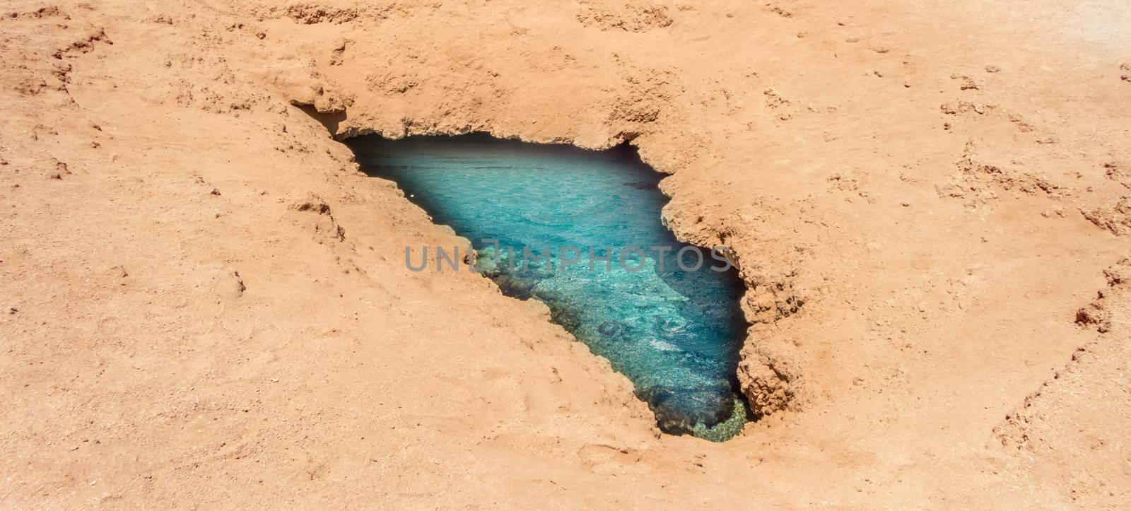 Earthquake Crack in national Park of Ras Mohamed. Egypt Red Sea. by Vladyslav