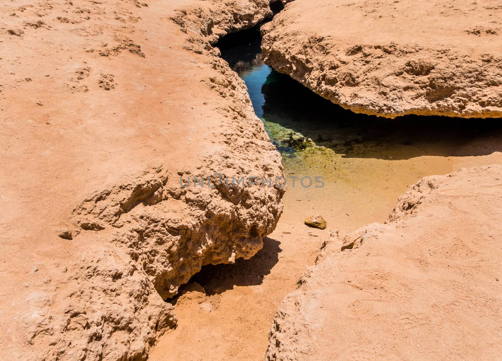 Desert mountains great crack formations earth, formed by an earthquake thousands of years ago, national park in Egypt Red Sea. Vacation destination most popular Ras Mohamed National Park adventure Africa.