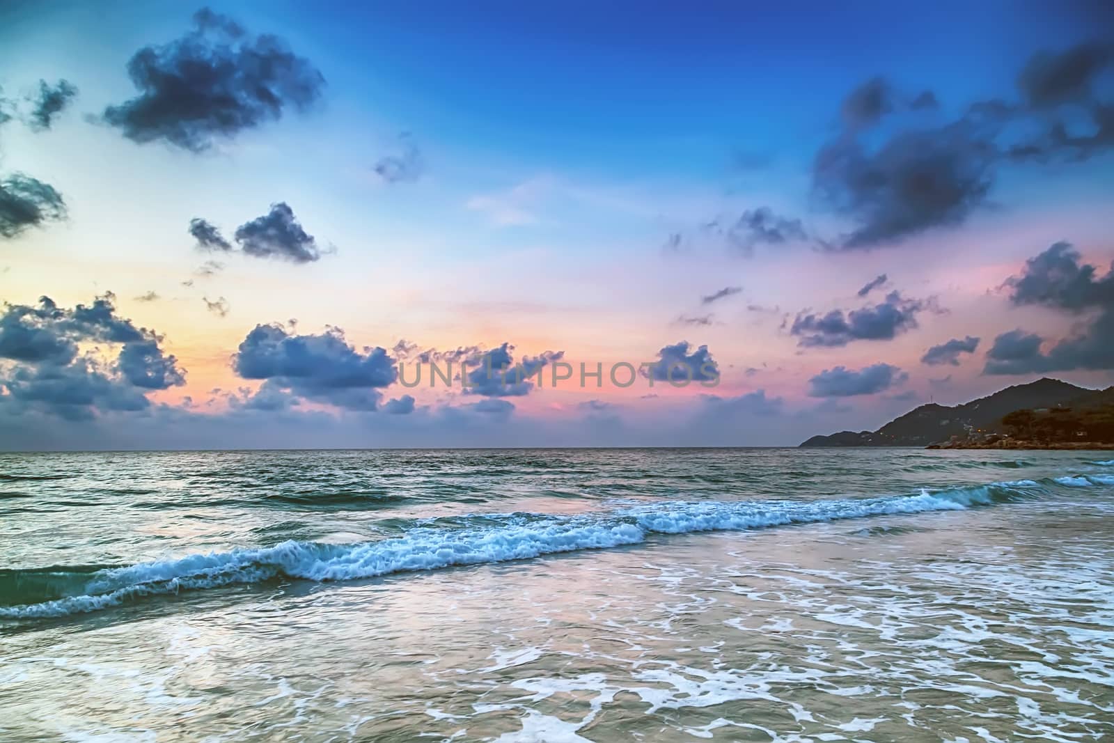 background sea or ocean water waves and beach.
