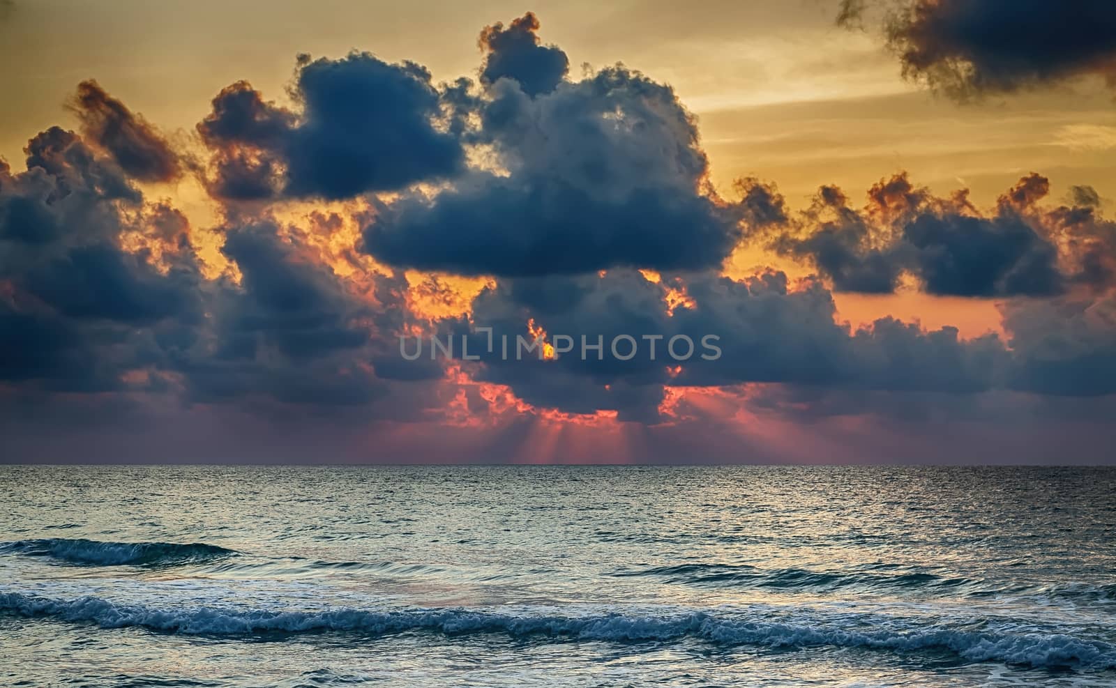 Summer tropical backgrounds sky and sunset