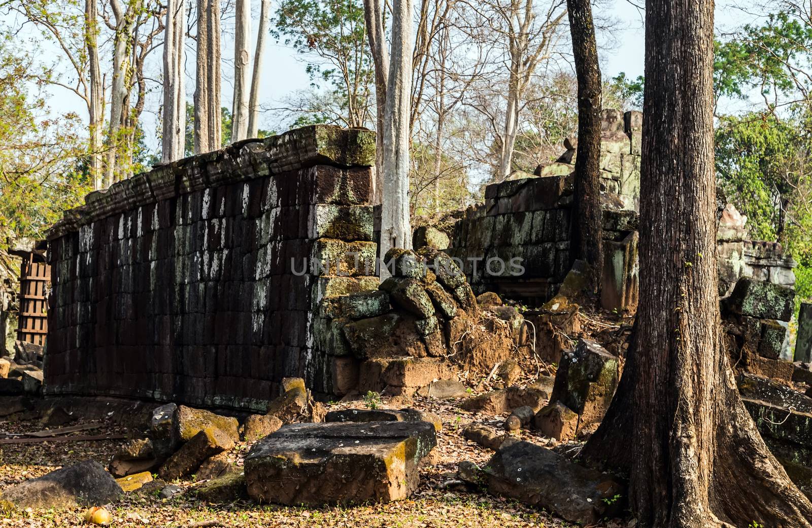 Prasat Krahom, the second-largest structure at Koh Ker. Archaeological Landscape of Koh Ker at the Angkor Wat site in Northwest Cambodia