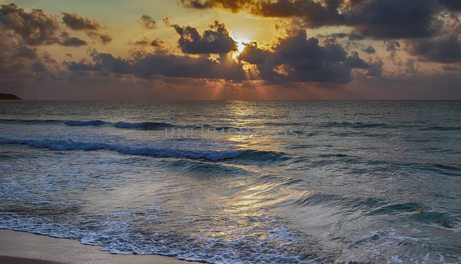 relaxing view sea surf background.