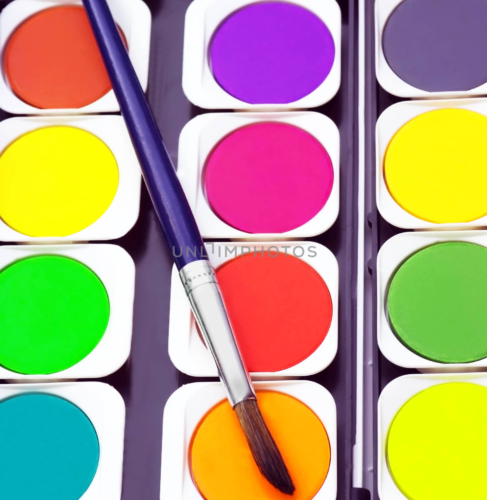 Art palette water color paints brushe background Aquarelle watercolor