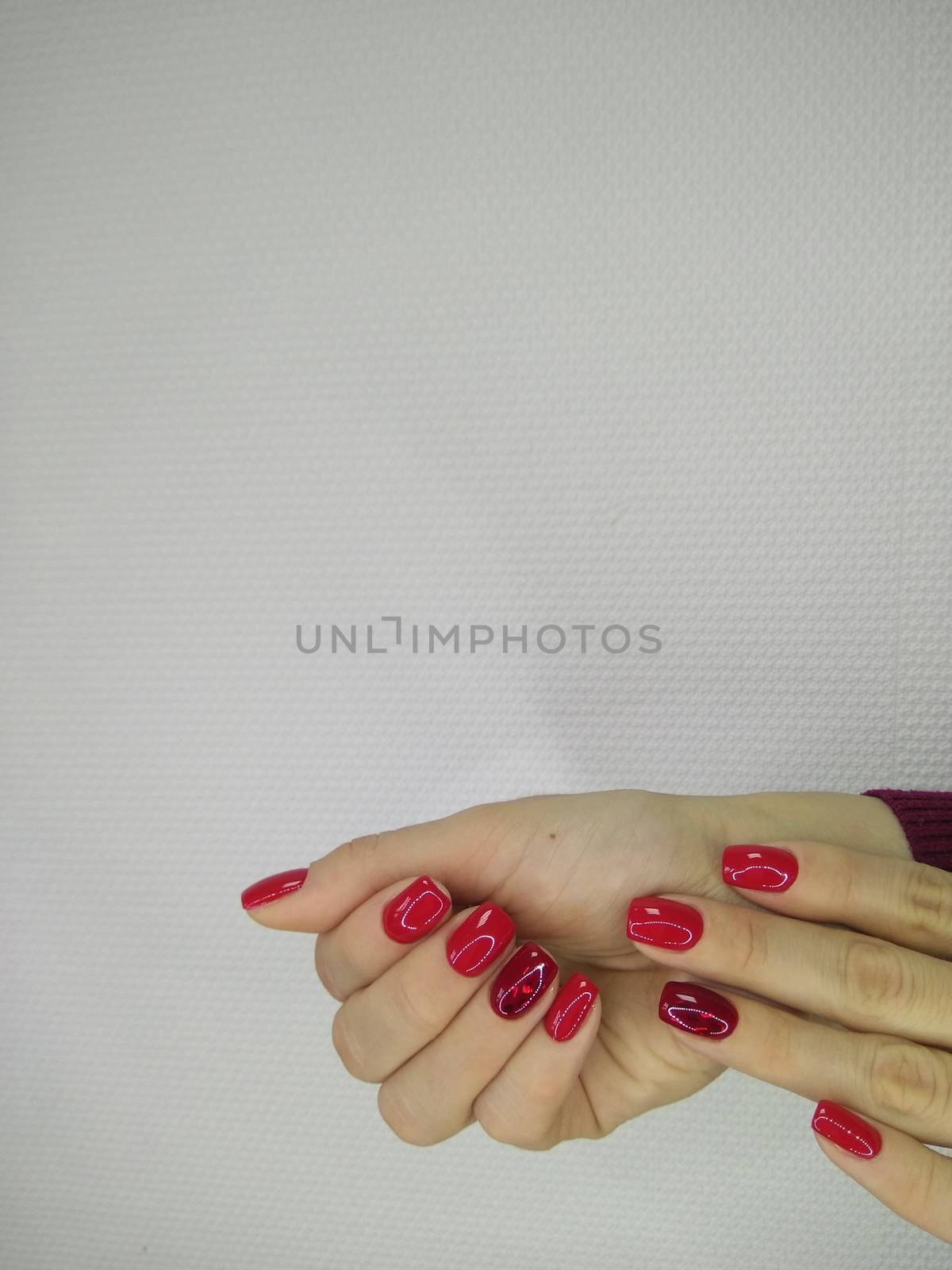 fashion manicure with a design on a beautiful texture