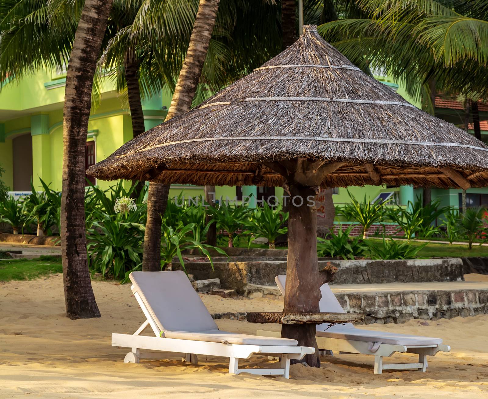 Summer background Beautiful tropical place in Phu Quoc island in Vietnam. scene vacation and summer holiday concept.
