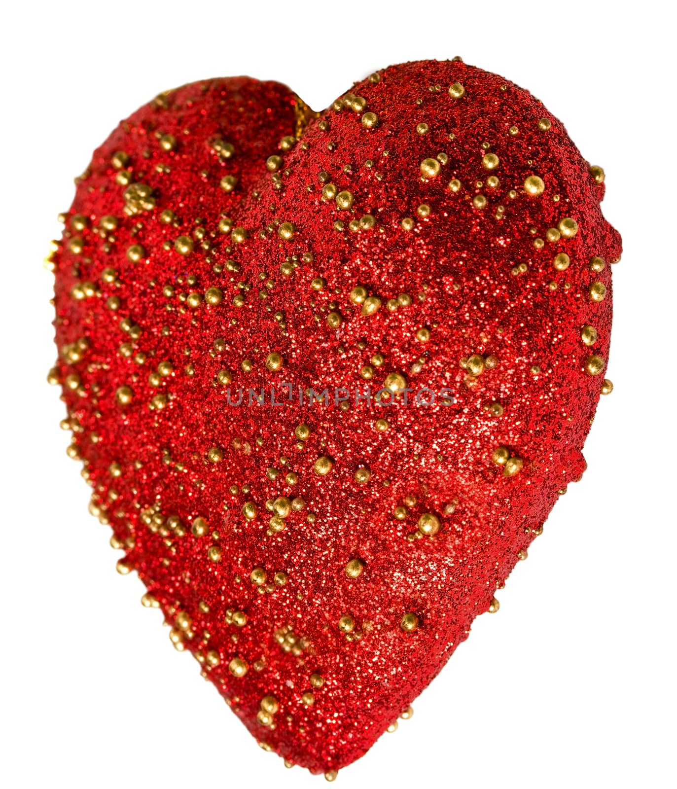 red heart valentine isolated on white background