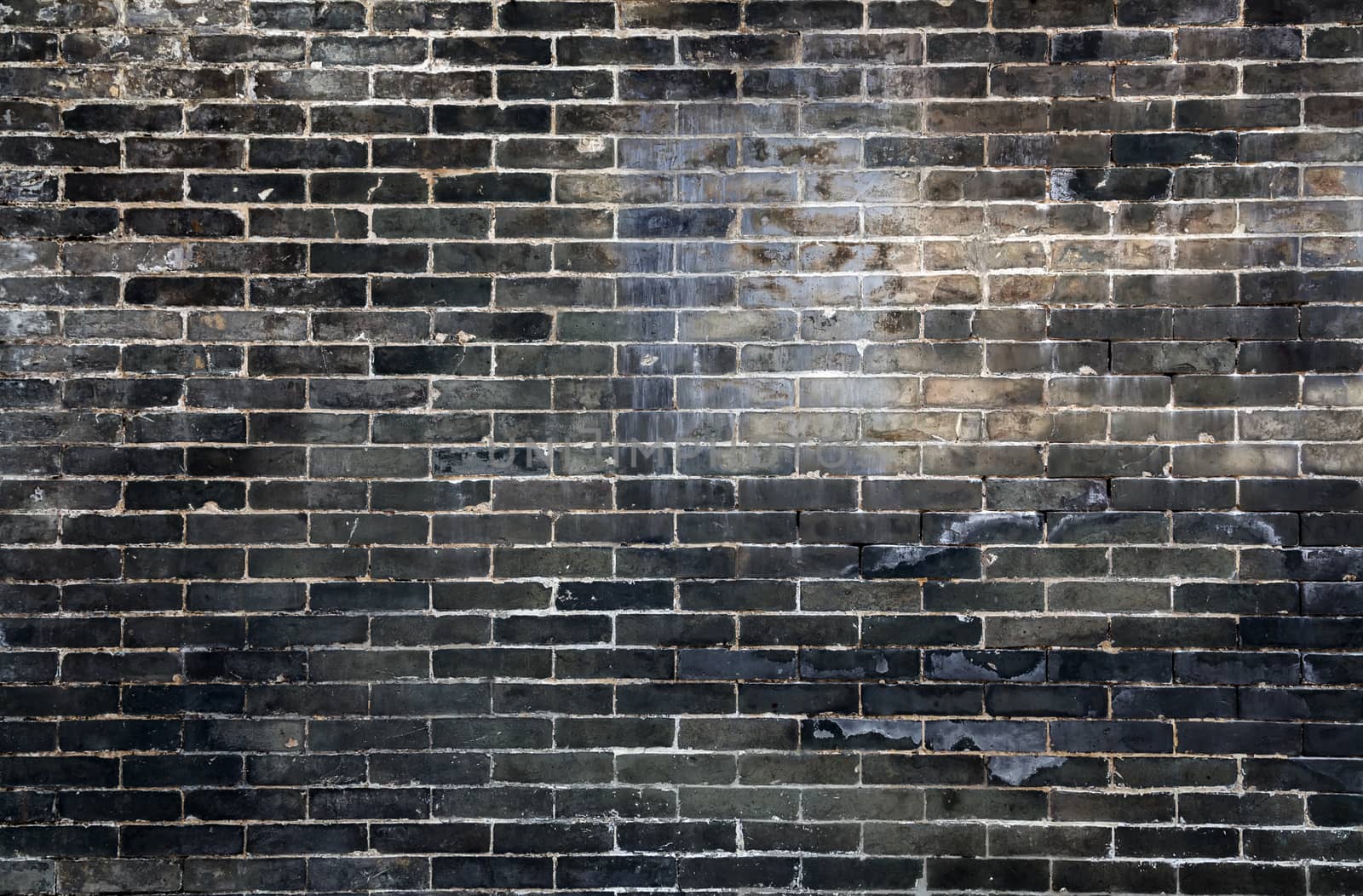 background floor black brick of dark stone dirty texture