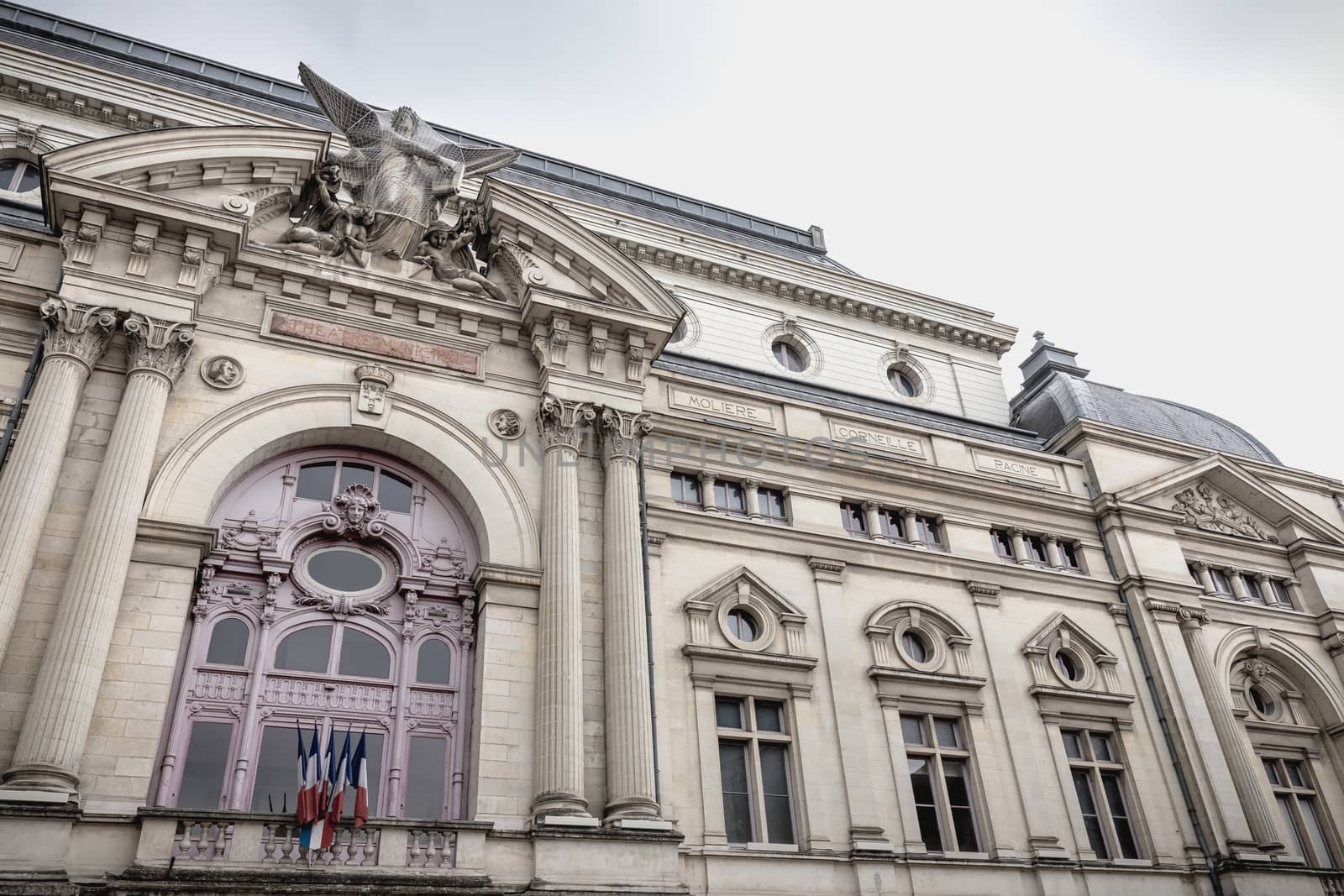 architectural detail of the Grand Theater - Opera De Tours in th by AtlanticEUROSTOXX