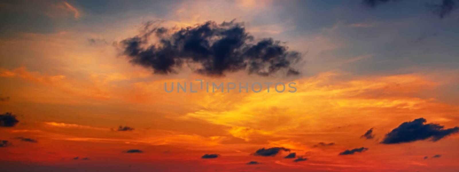 Scenic colorful sunset background abstract blur