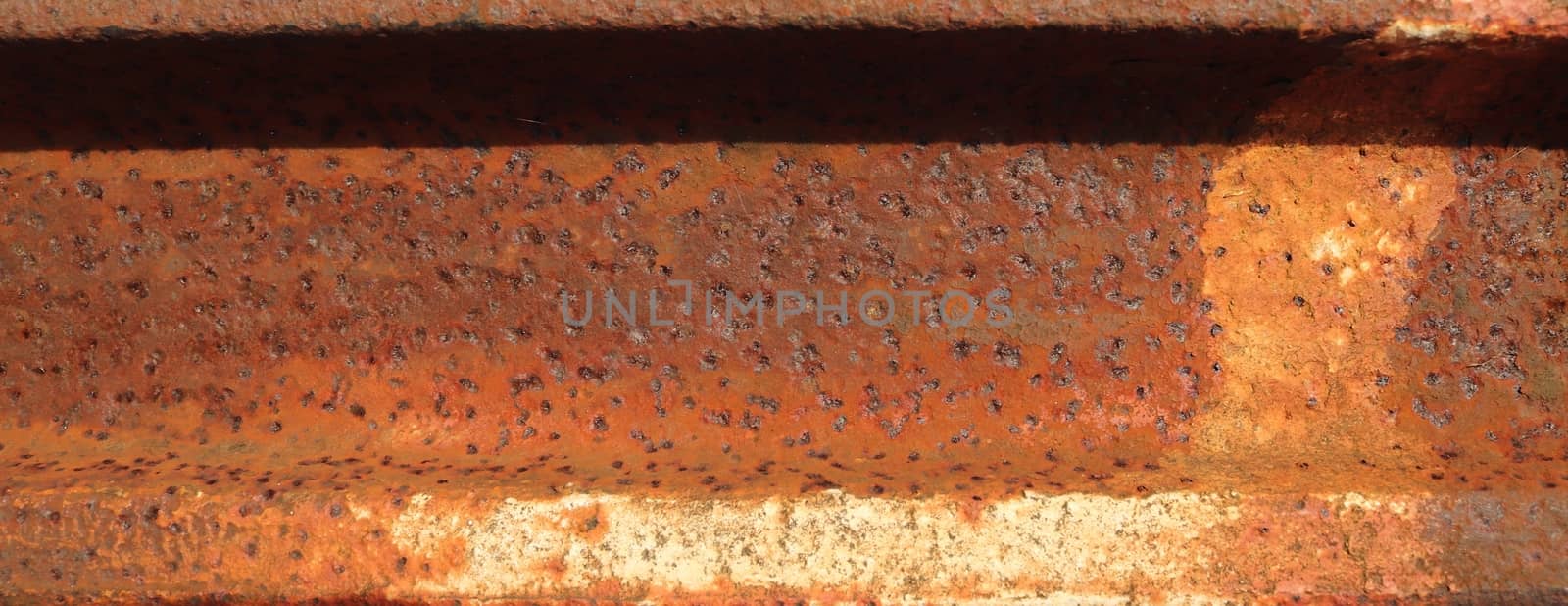 Detailed close up surface of rusty metal and steel with lots of  by MP_foto71