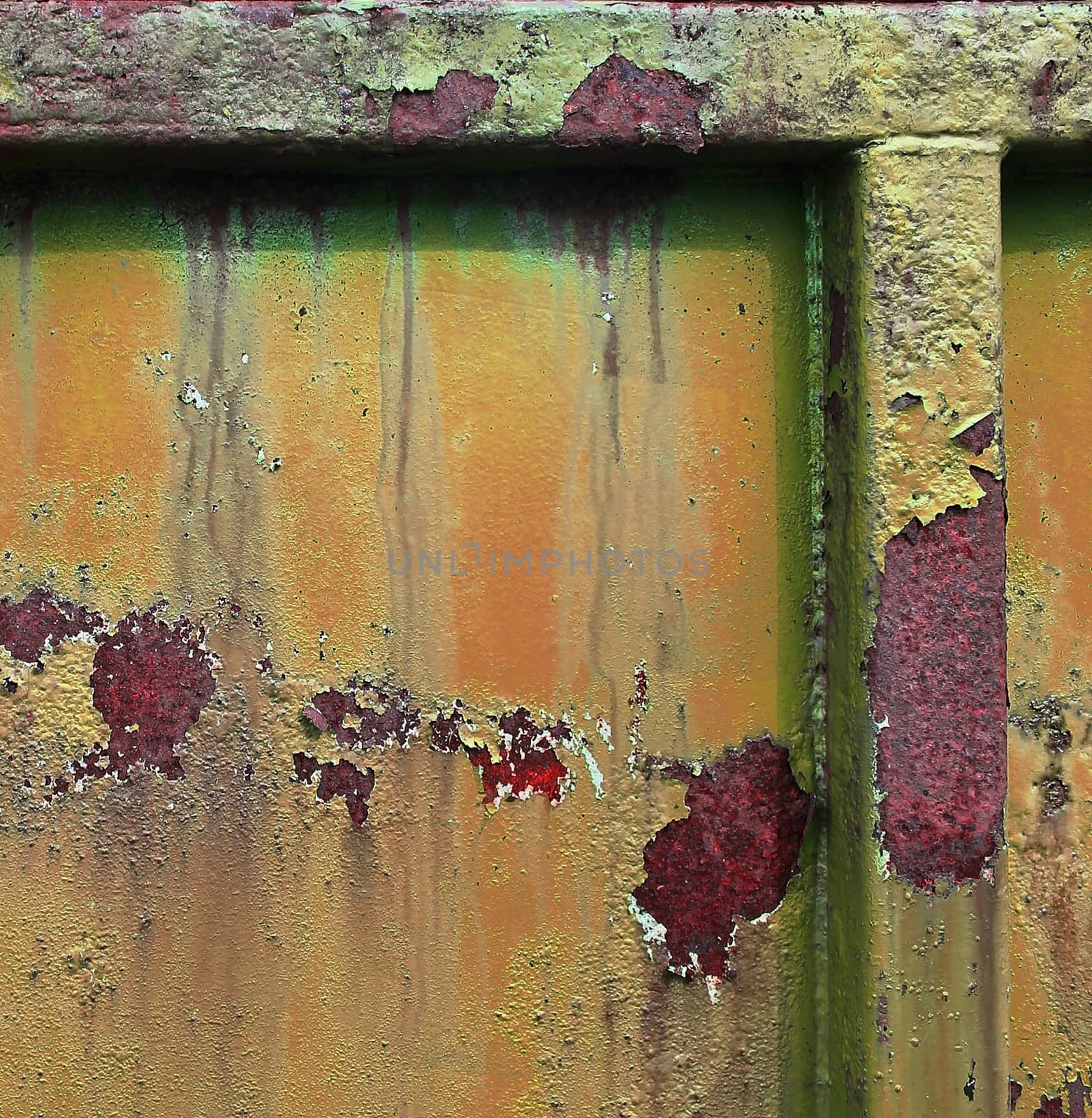 Detailed close up surface of rusty metal and steel with lots of corrosion in high resolution.