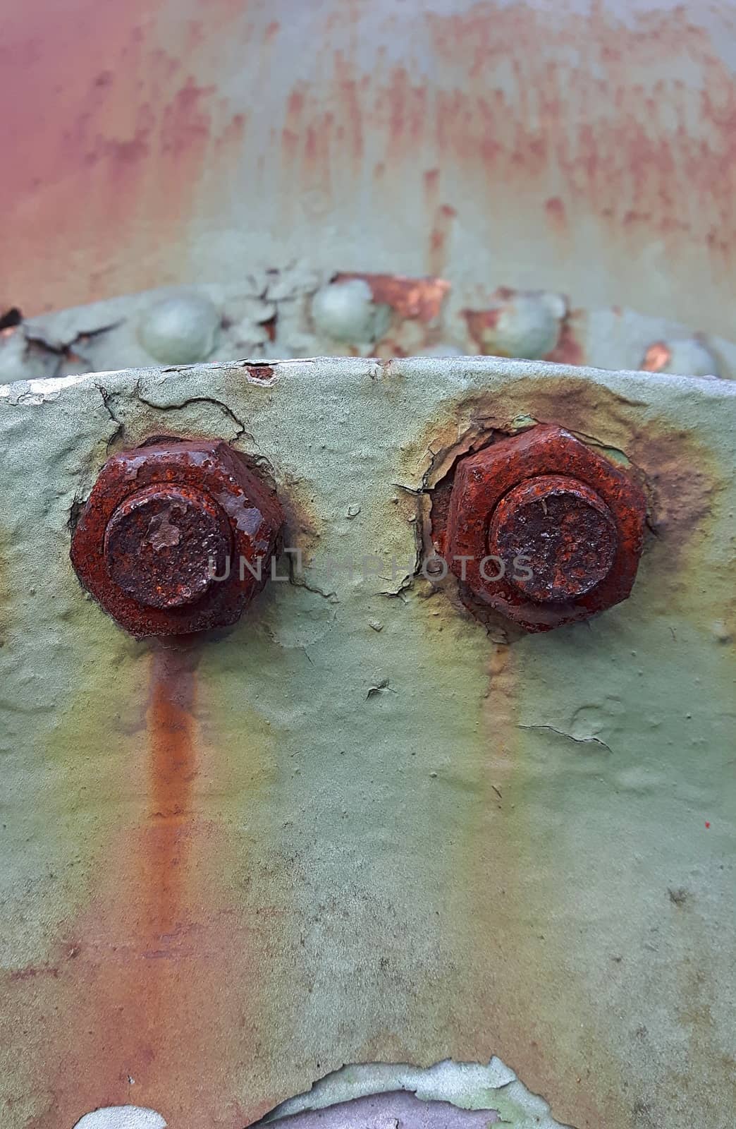 Detailed close up surface of rusty metal and steel with lots of corrosion in high resolution.