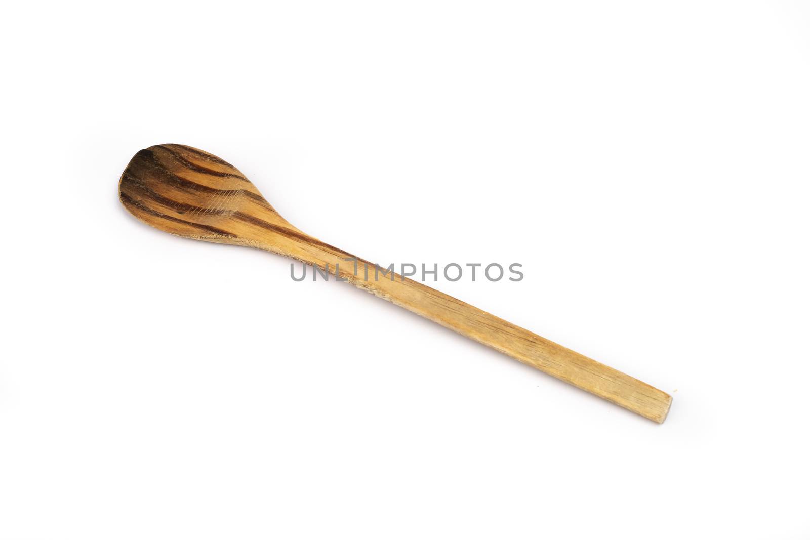 wooden kitchen spoon on white background by AtlanticEUROSTOXX