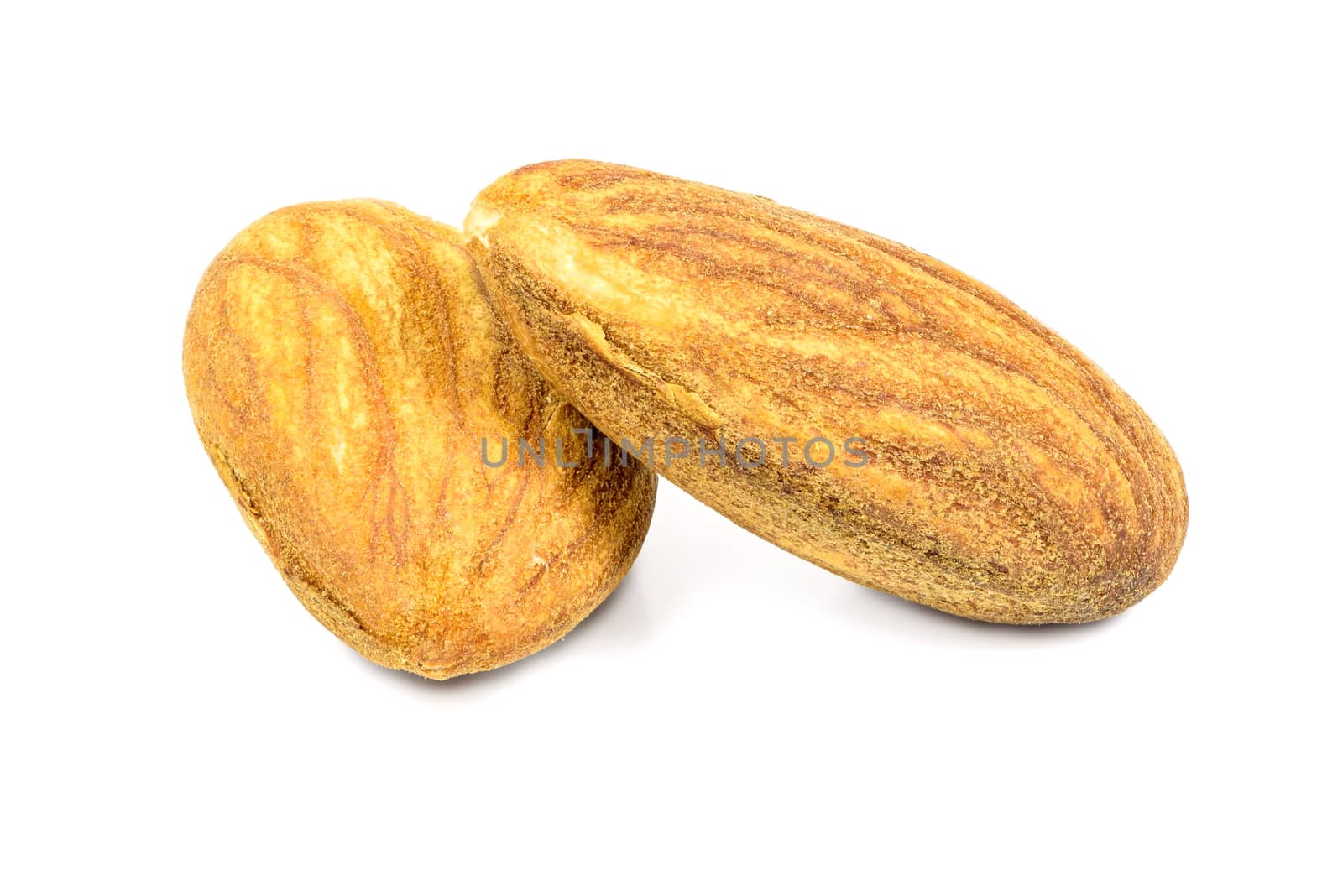 Almond nuts on white background by mkos83