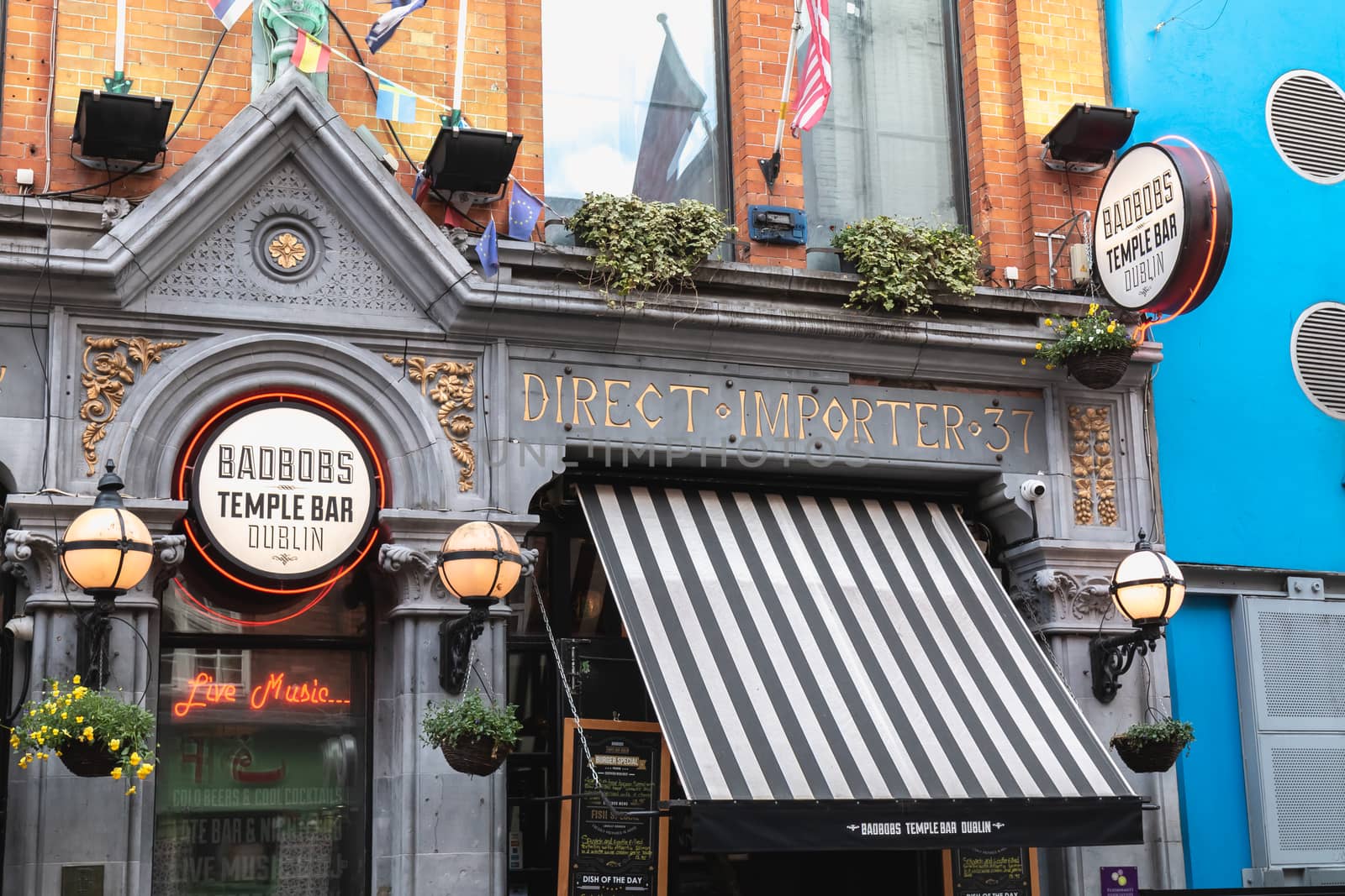 Architecture detail of the BadBobs Irish pub in Dublin by AtlanticEUROSTOXX