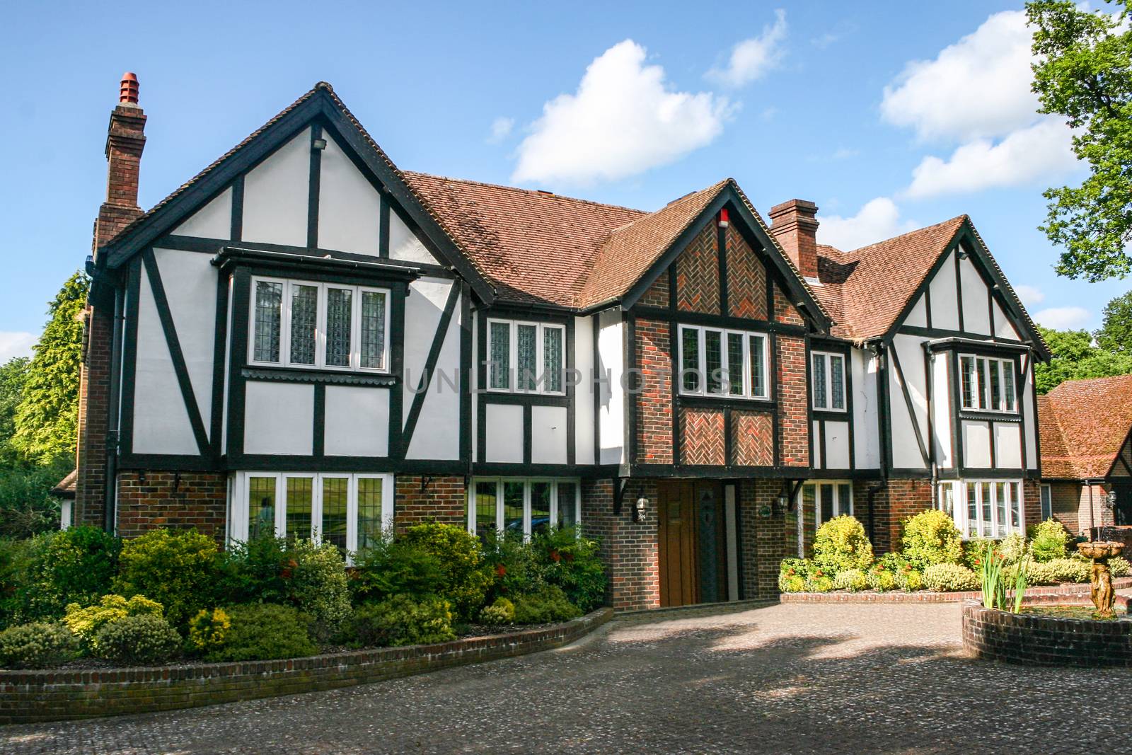 A large estate home, tudor style, in the UK.