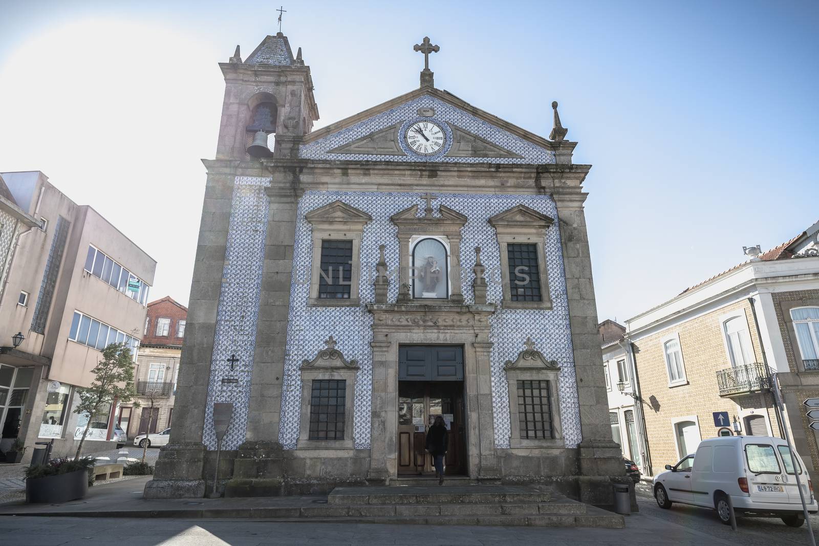 architectural detail of the Saint Anthony Church in Ovar, Portug by AtlanticEUROSTOXX