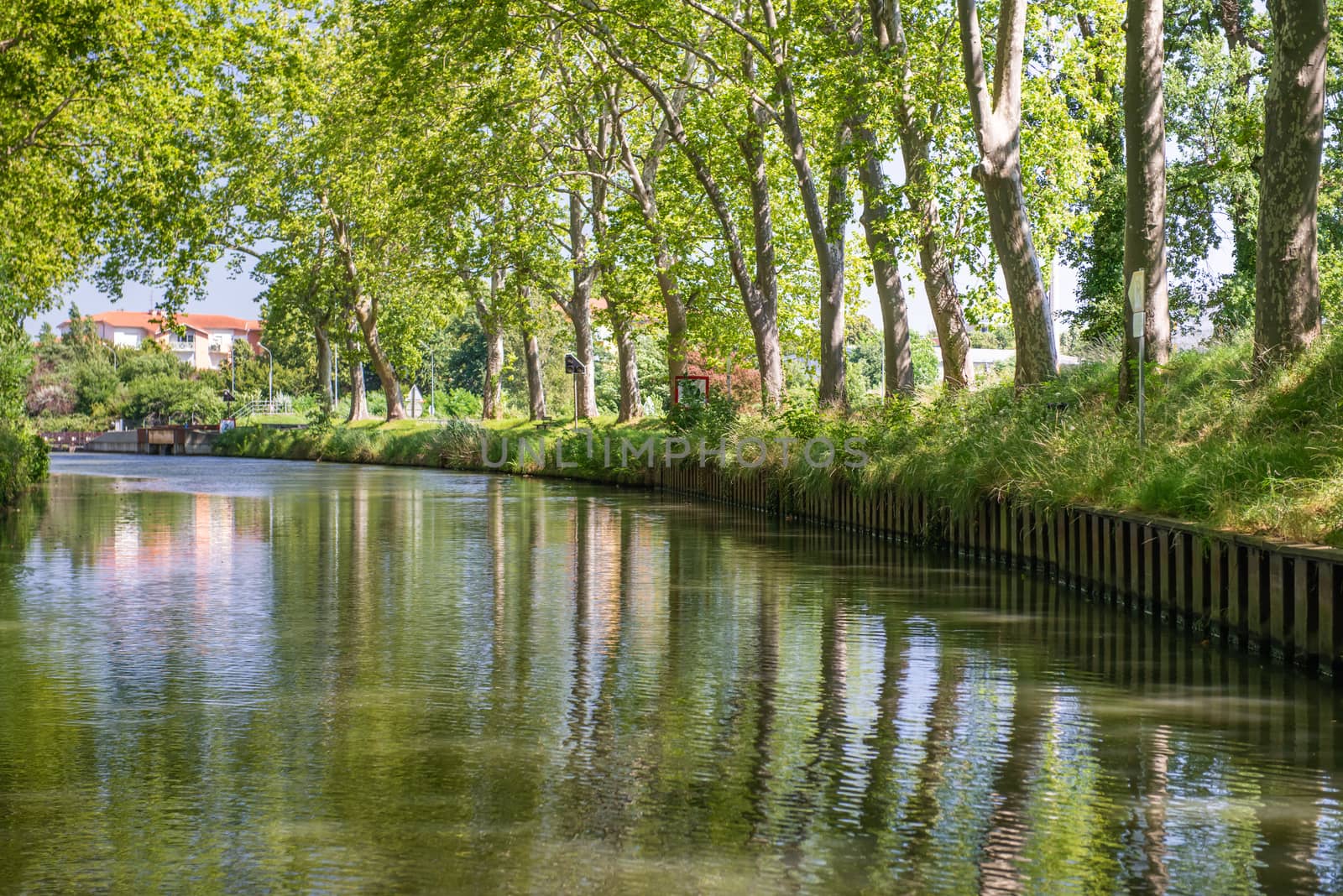 Summer look on Canal du Midi canal in Toulouse, southern Franc by rayints